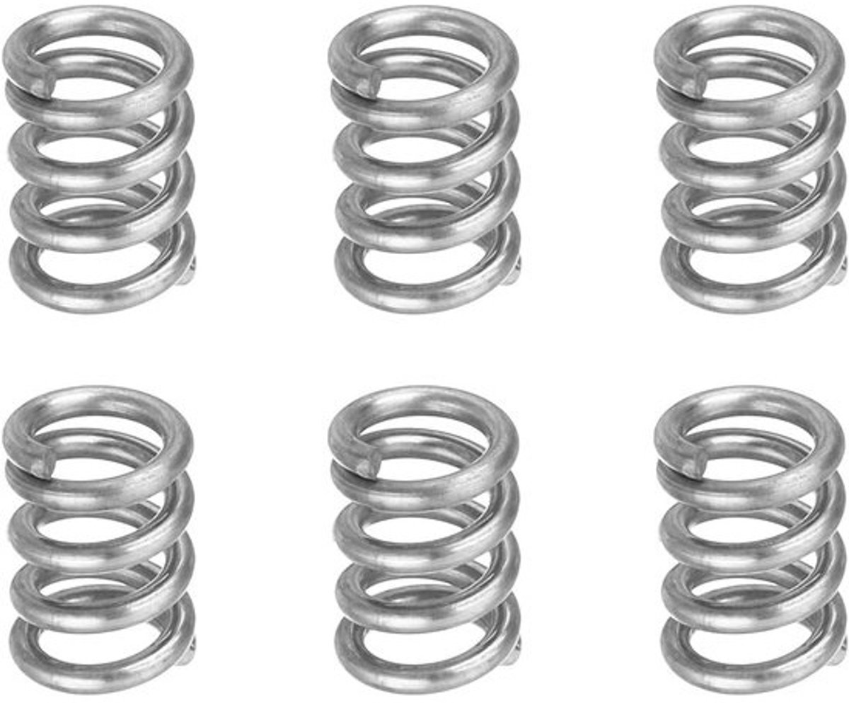 Drukveren 1 mm x 6 mm x 10 mm - RVS Veer voor Thuisreparaties en Doe-Het-Zelf Projecten - Set van 6