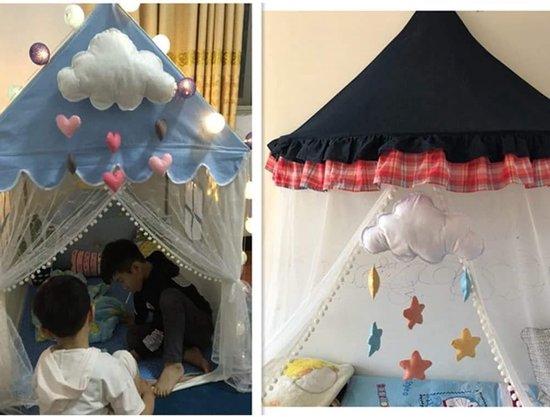 Mobiele hangende baby windspel, plafondmobiel, motief: wolk en hart, hangdecoratie, slinger voor kinderkamer en babyshower — afbeelding 3