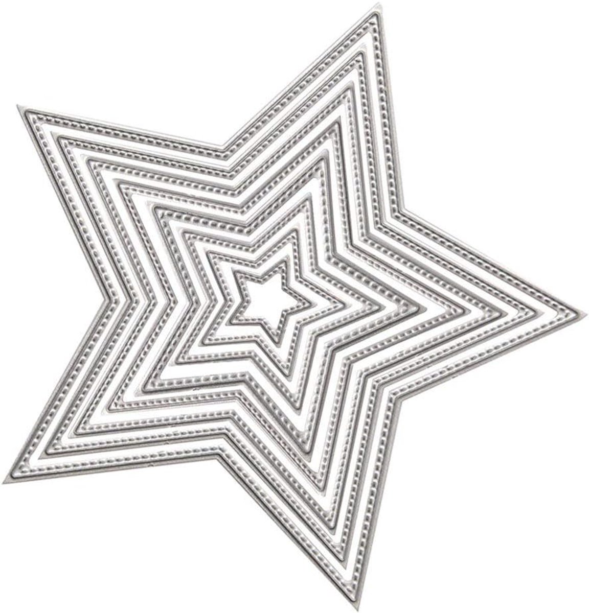 8 stuks Sterren Stansmessen, U-horizon Cutting Dies Stanssjablonen Metalen Stansmessen Snijden Matrijzen Embossing Stencils voor DIY Scrapbooking Fotoalbum Kaart Papier Decor