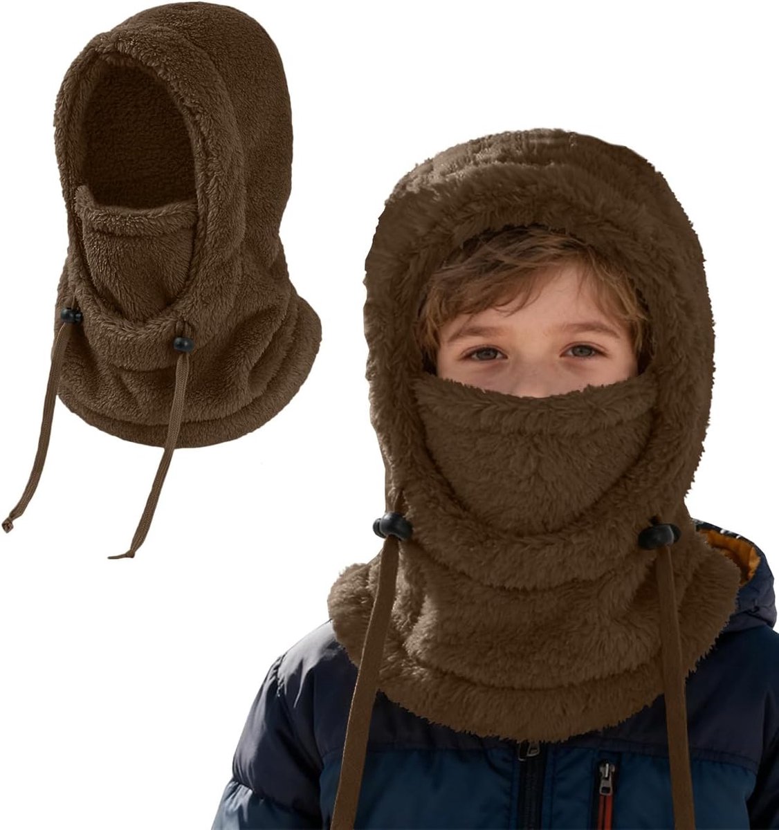Bivakmuts voor de winter, winddicht, van thermofleece, voor