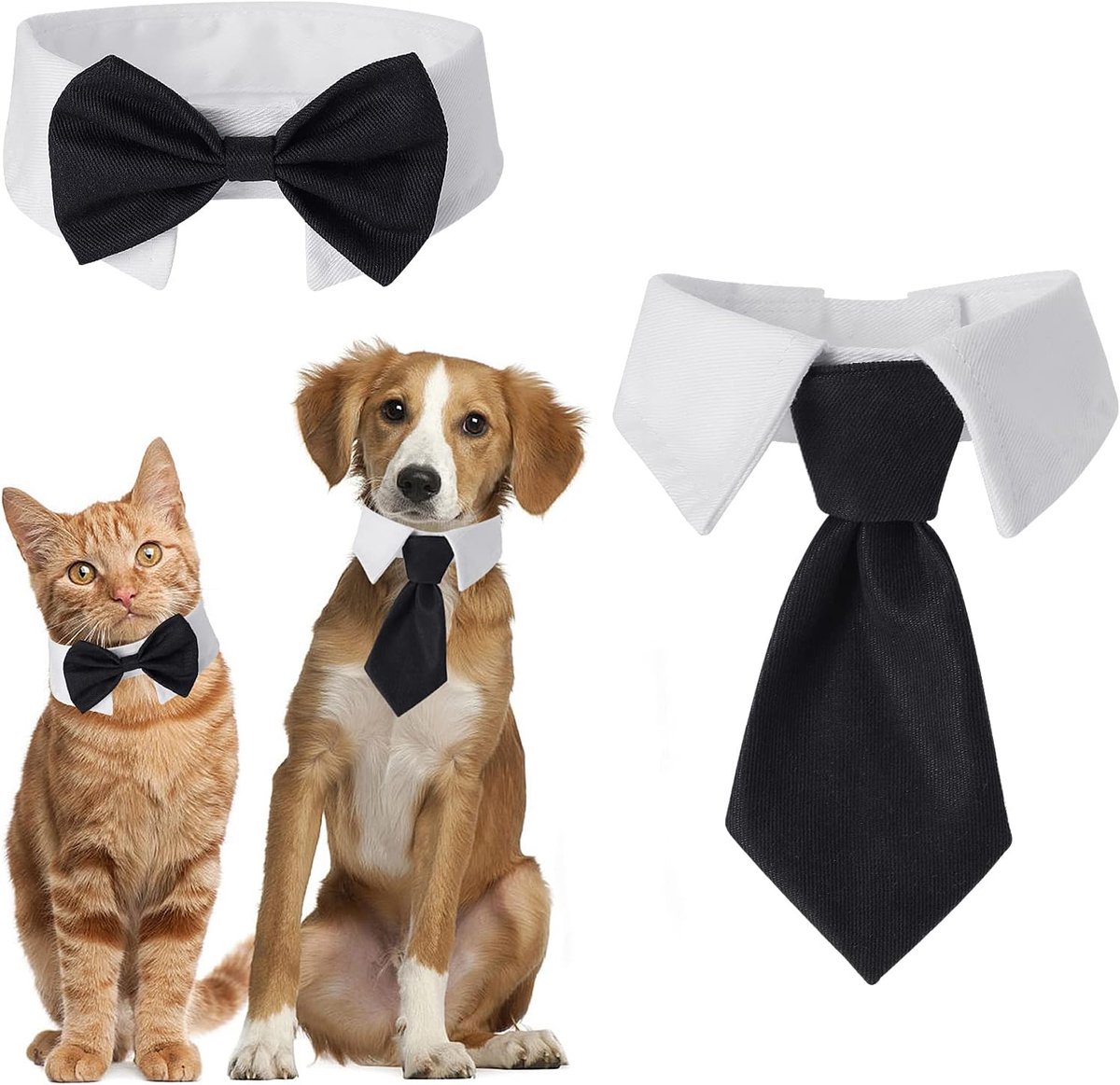 SnelShoppen - Verstelbare Honden en Katten Halsband met Strikje - Formele Bow Tie voor Huisdieren - Geschikt voor Puppy en Kitten - Perfect voor Bruil