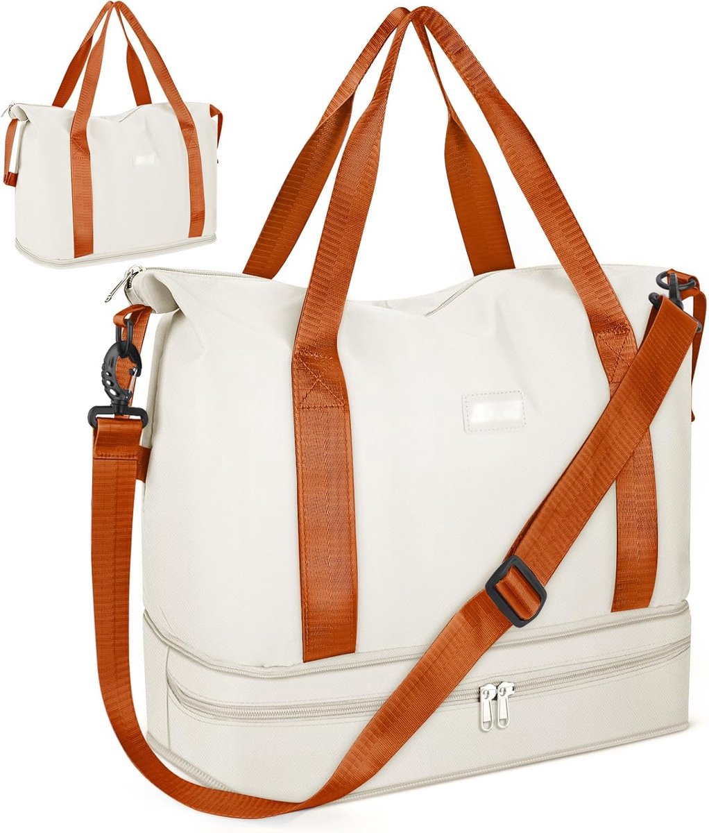 SnelShoppen - Vouwbare Reisbagage met Schoencompartiment en Vochtcompartiment, Waterafstotende Weekendtas, Sporttas, Handbagage Tas voor Mannen en Vro