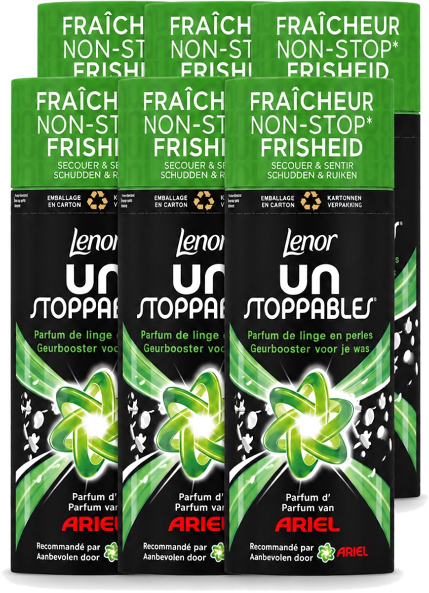 6 x Lenor Unstoppables – Geurbooster – Ariel – 13 Wasbeurten – 165 g - Voordeelverpakking - 6 stuks
