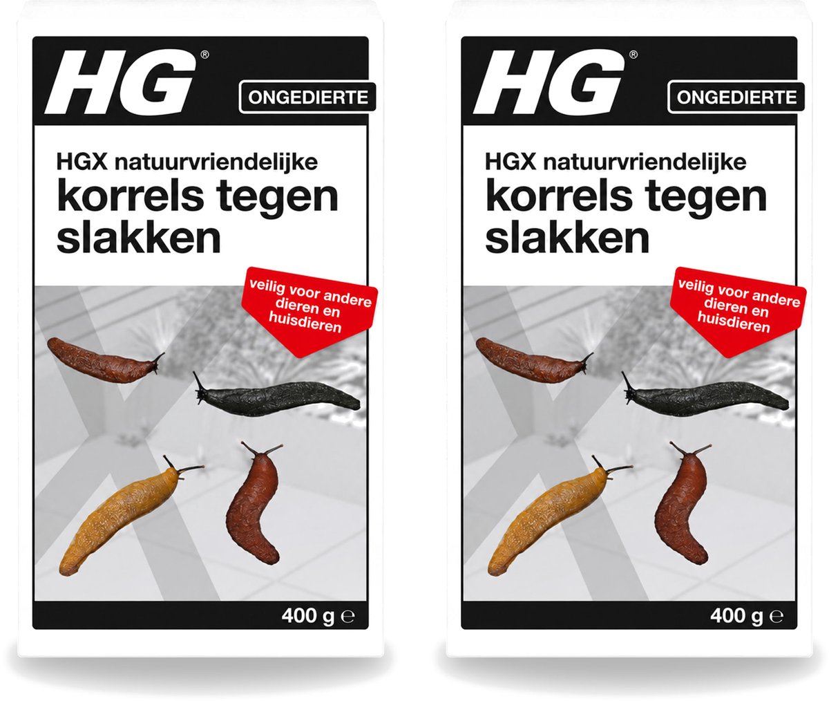 2 x HG X - Natuurvriendelijke Korrels tegen Slakken - Effectieve Bestrijding - 400 g - Voordeelverpakking - 2 stuks
