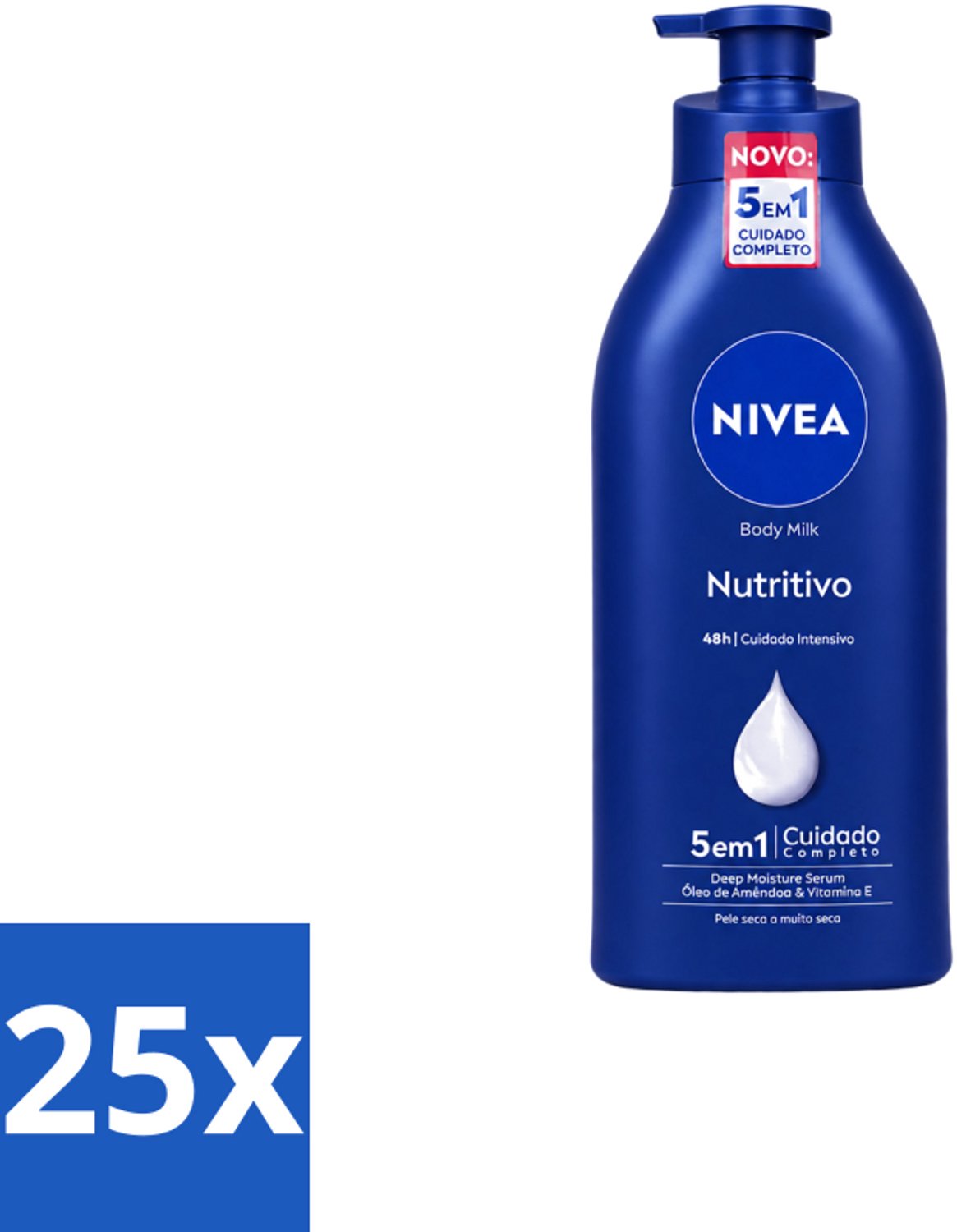 25 x Nivea – Bodymilk – Original met Pomp – 500 ml - Voordeelverpakking - 25 stuks
