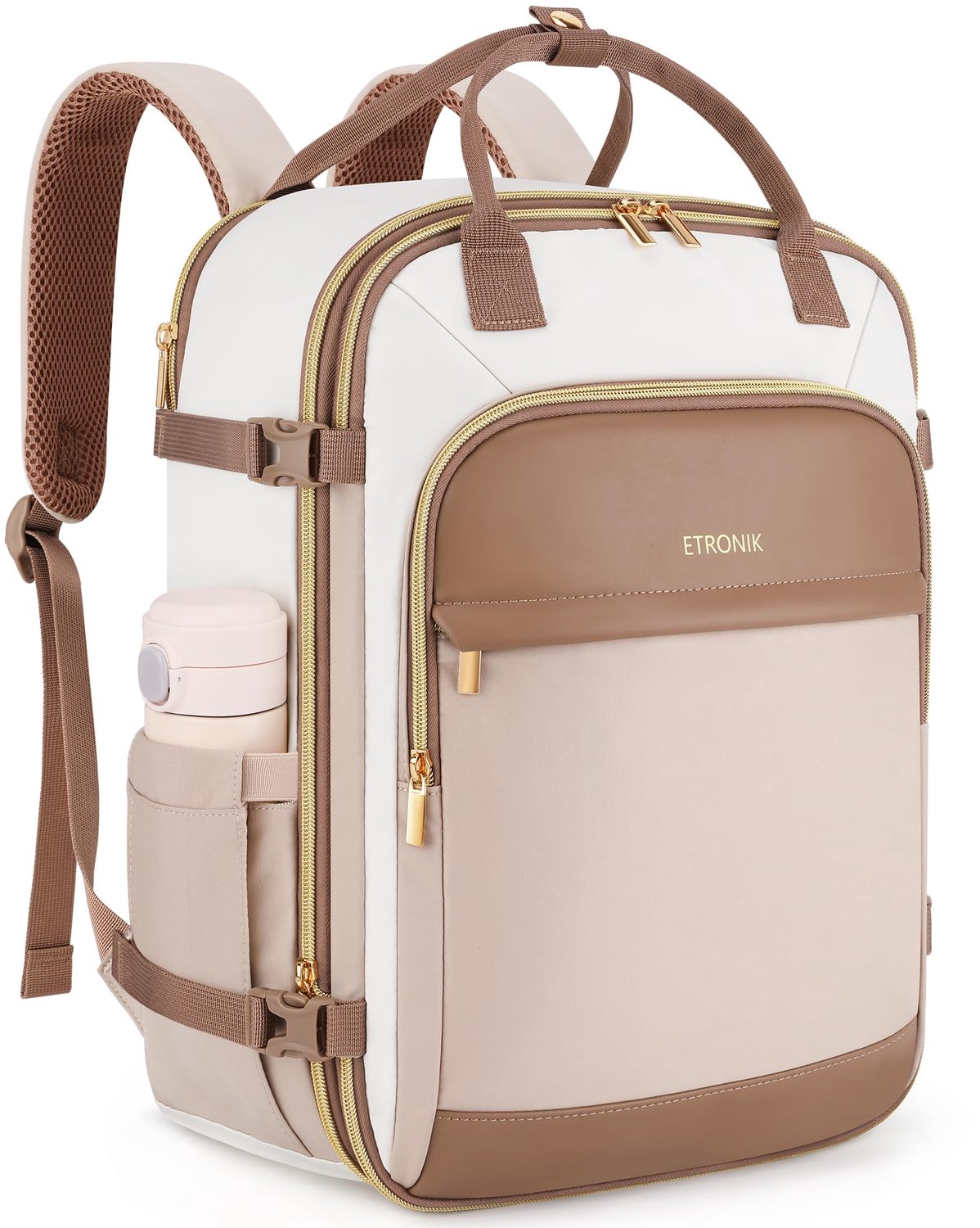 Uitbreidbare Reisrugzak 40x30x20 cm voor Handbagage, Khaki