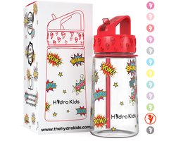 HydroKids Waterfles met Rietje - 400ml BPA-vrij voor Kinderen