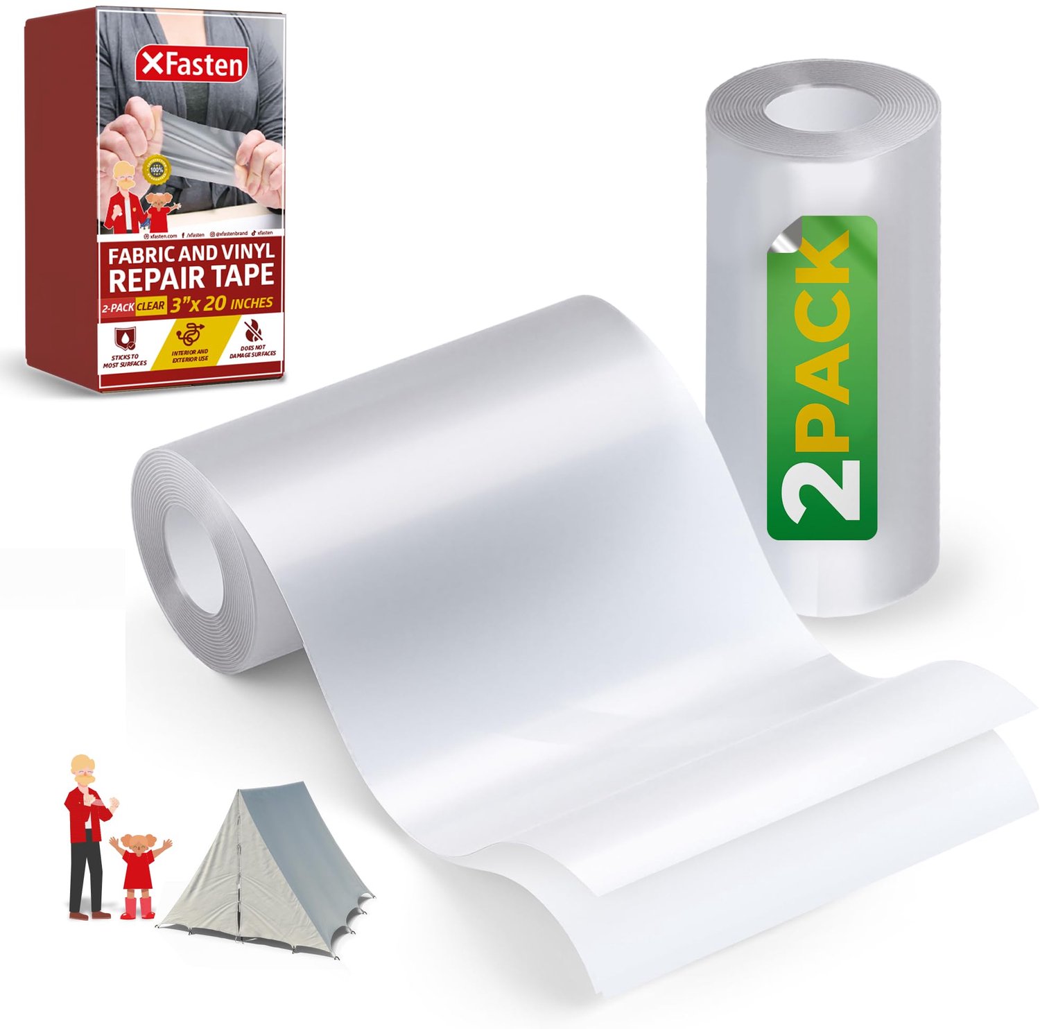 Waterdichte Reparatietape voor Tent en Luchtbed - 2 Set