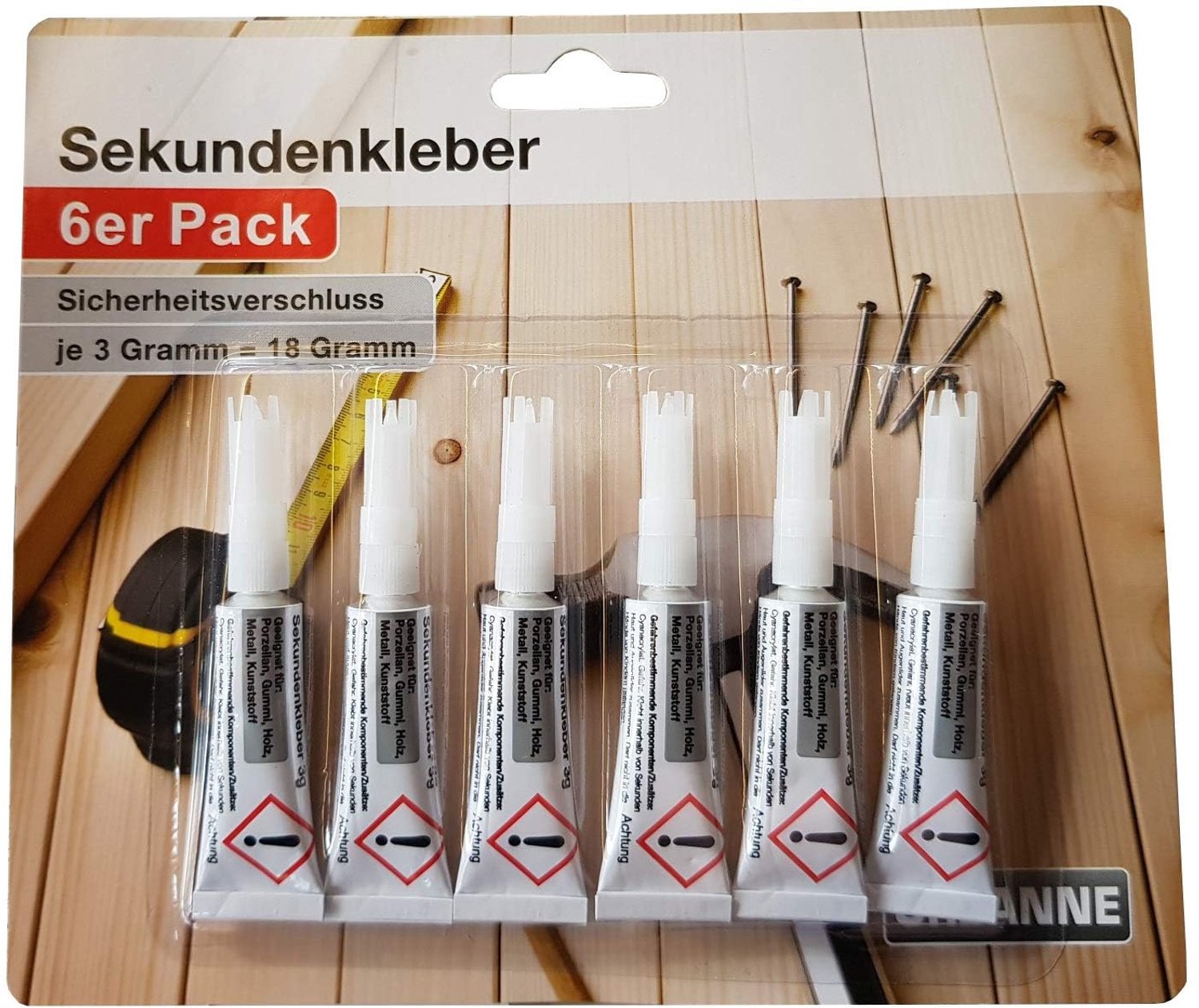 6 x Extra Sterke Universele Lijm - Snelbindende Superlijm 100 g
