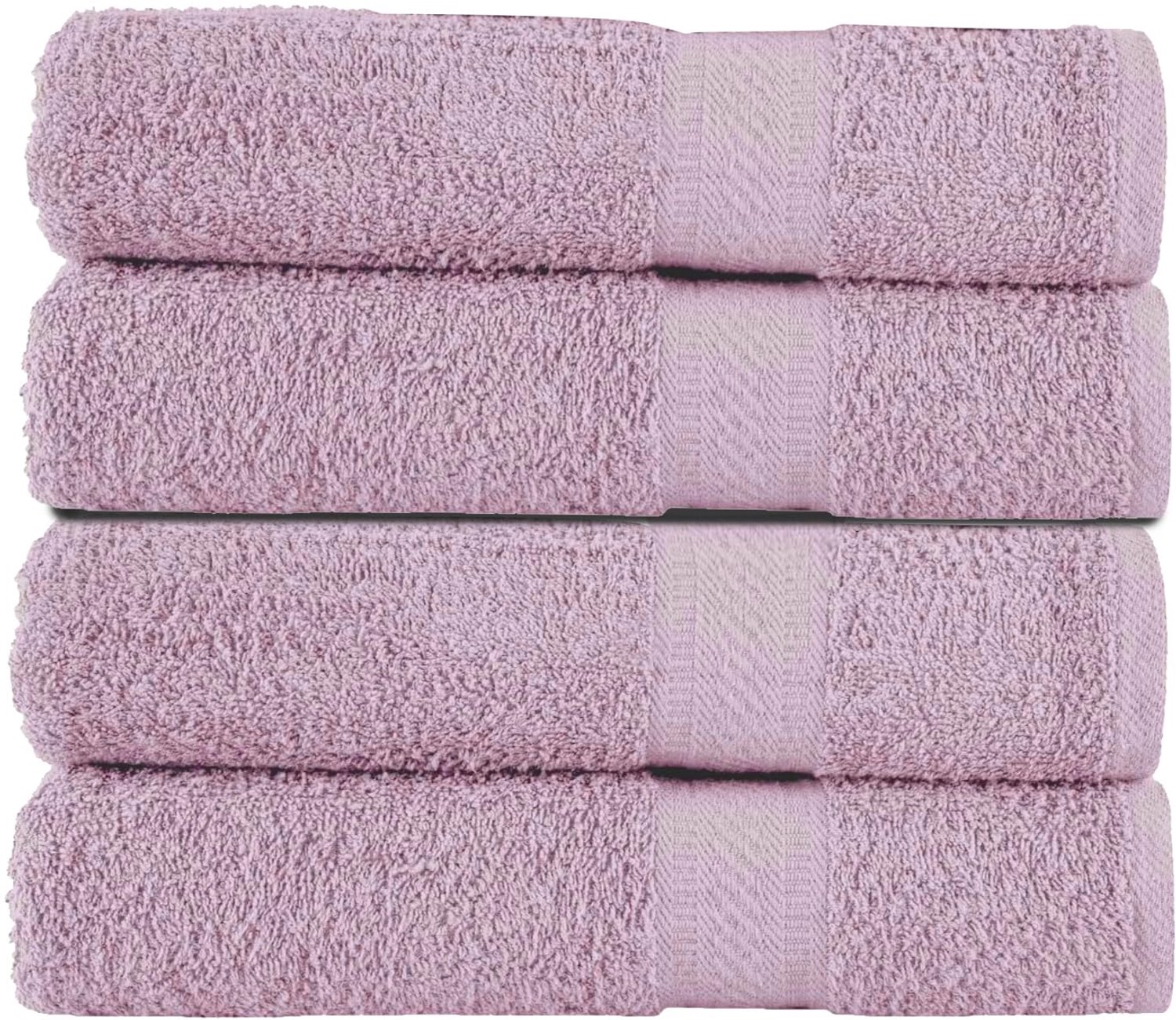 Set van 4 Badhanddoeken - Luxe Katoen - Lila 70 x 140 cm