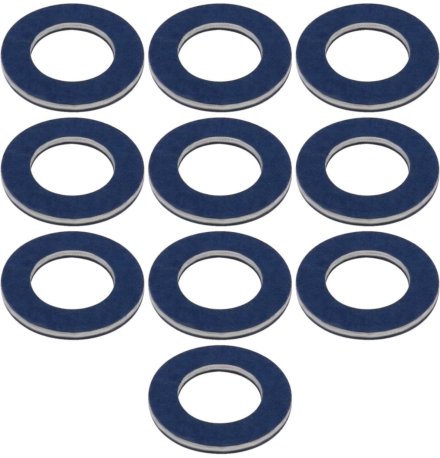 Olieafvoerplug 10 Stuks - Aluminium Pakkingen - Binnendiameter 12mm - Buitendiameter 21mm - Dikte 1,8mm - Onderdeelnummer 90430-12031 - Oliepakkingen