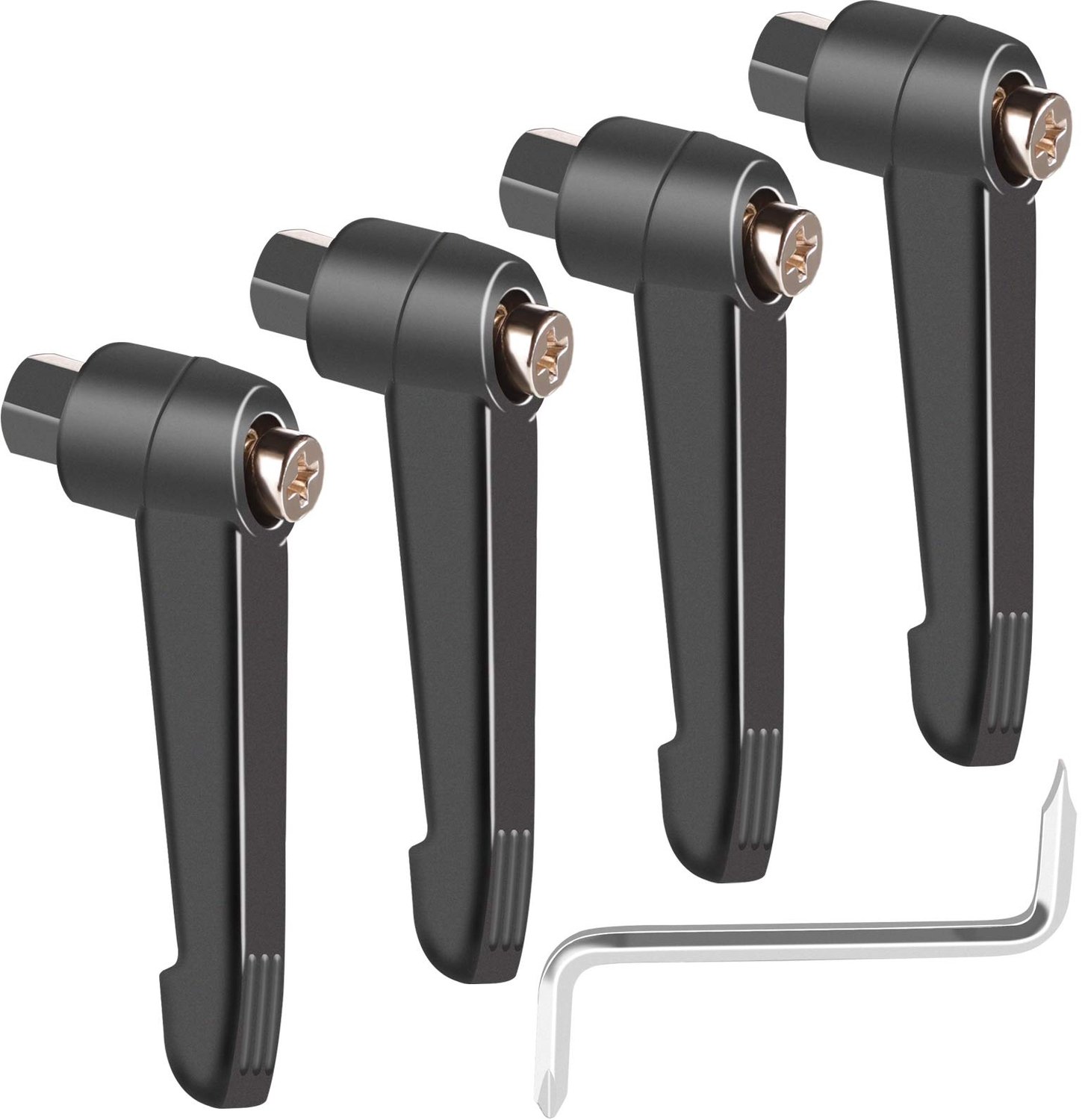 Set van 4 Verstelbare Aluminium Klemhandgrepen M6