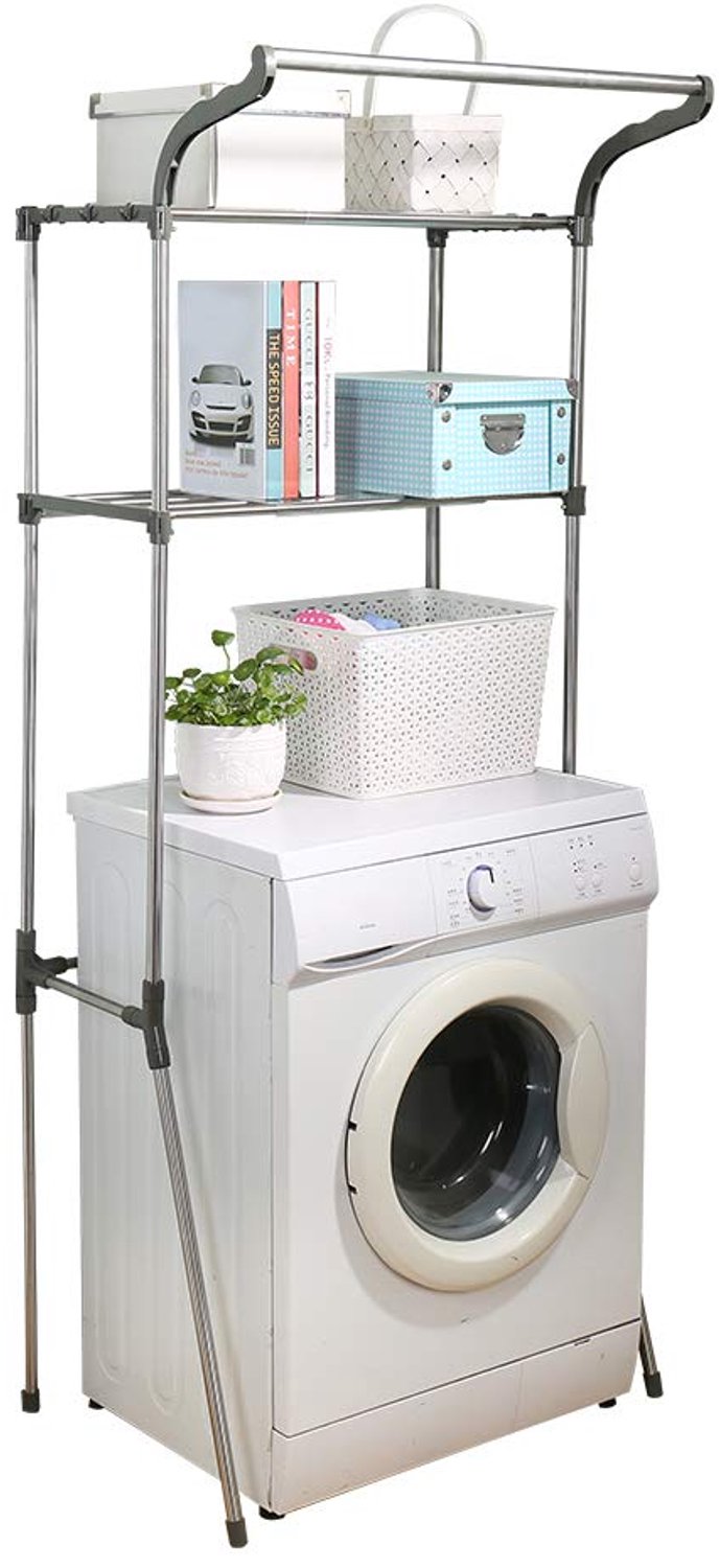 Ruimtebesparende Badkameropslag boven de Wasmachine