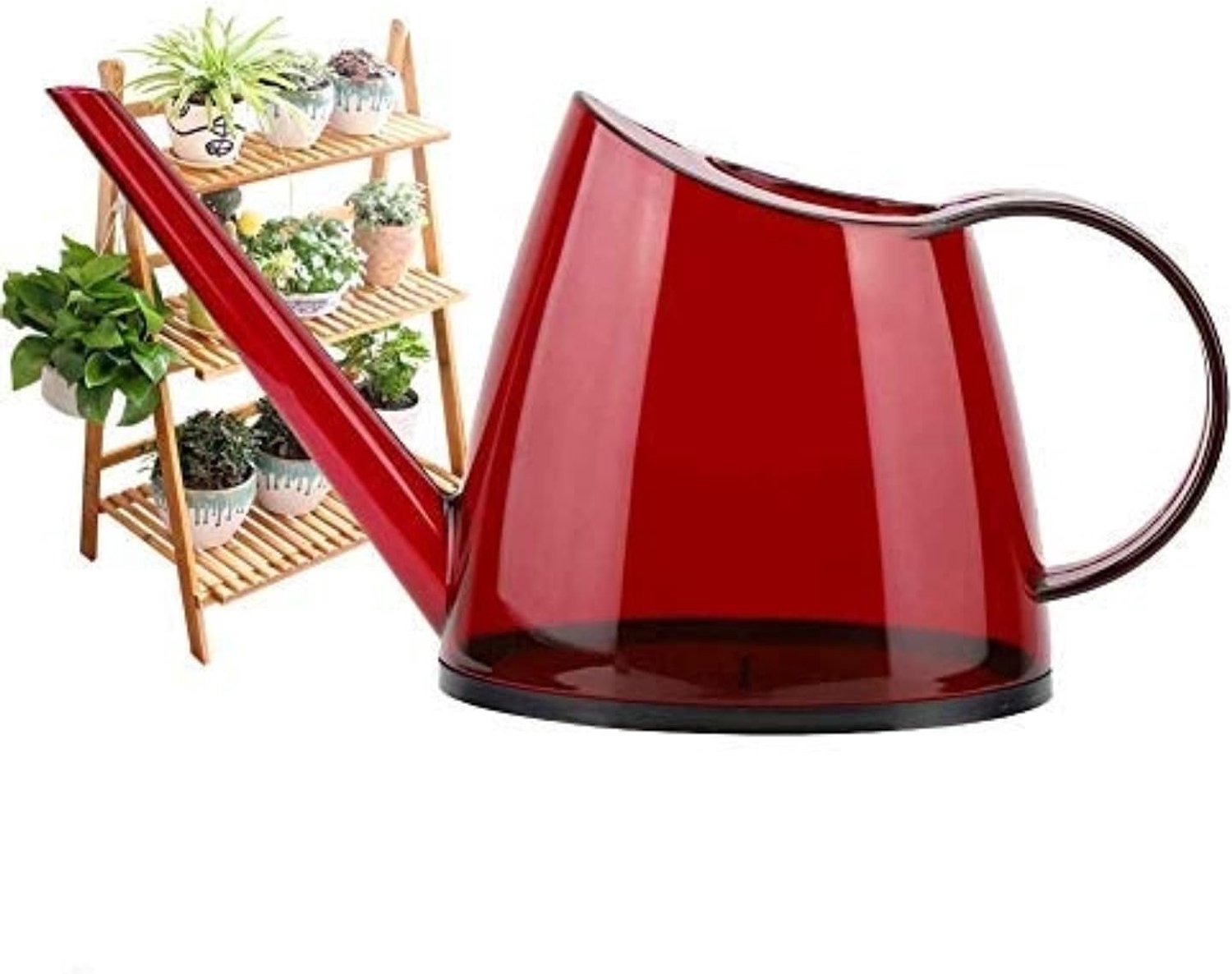 Gieter 1,2 l - rode gieter met lange uitloop - modieuze zwanenhalsketel - perfect voor kamerplanten - ServiceTopper