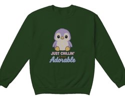 Pinguïn Sweater – Just Chillin' & Being Adorable – Schattige Outfit – Unisex Sweater voor Dames & Heren – Leuk Cadeau
