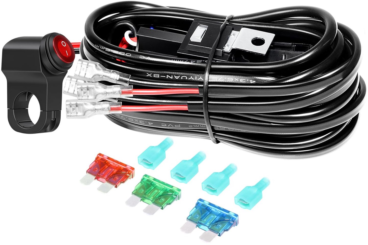 Motorfiets Handlebar LED Light Bar Wiring Harness Kit