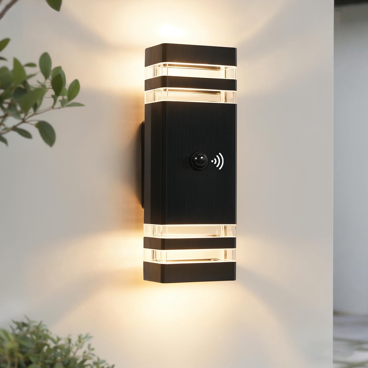Buitenlamp met Bewegingssensor Up Down - Zwart IP54 GU10 Warm Wit