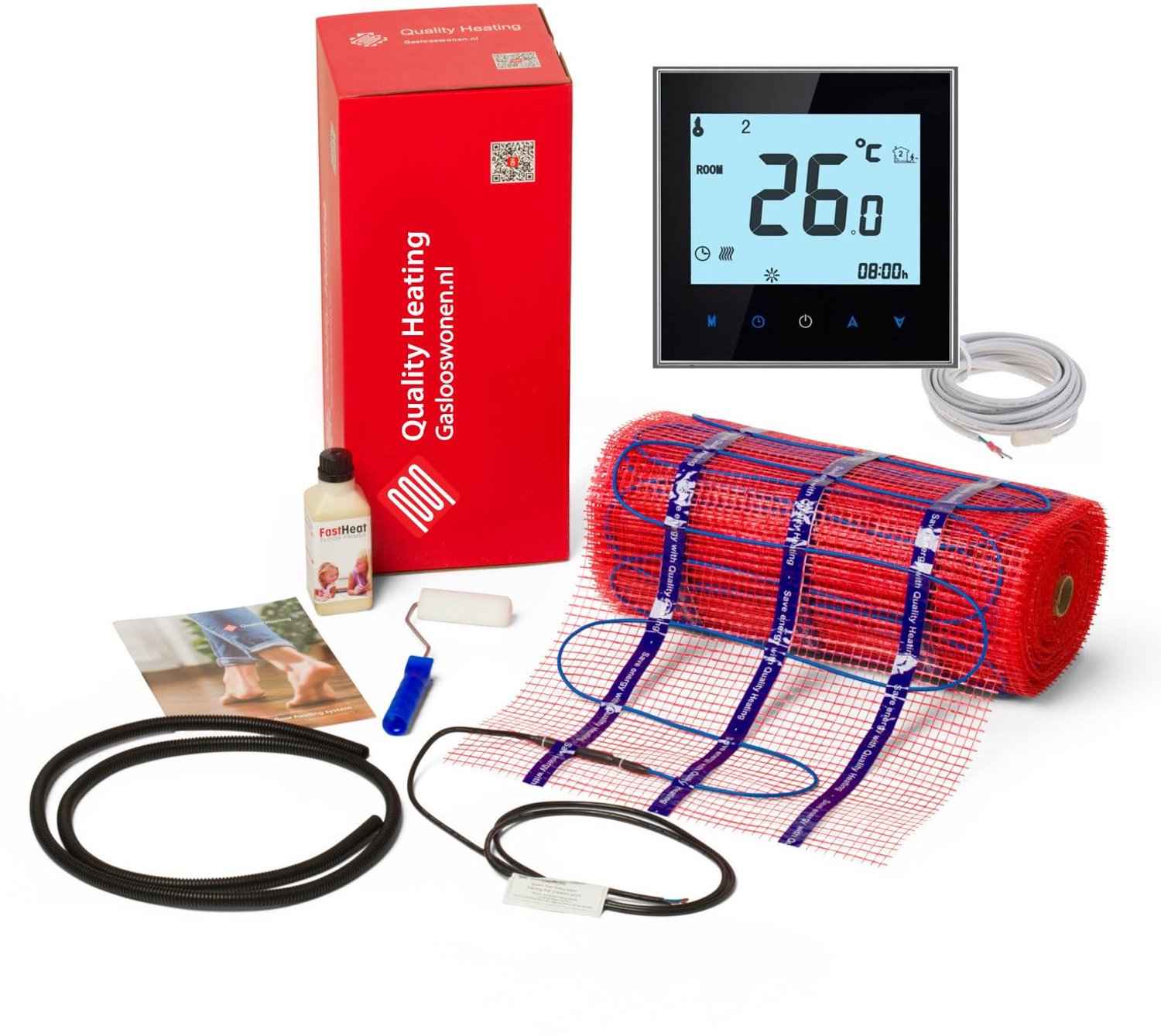 150 Watt Matset met Soft Touch 7-Daagse Programmeerbare Thermostaat