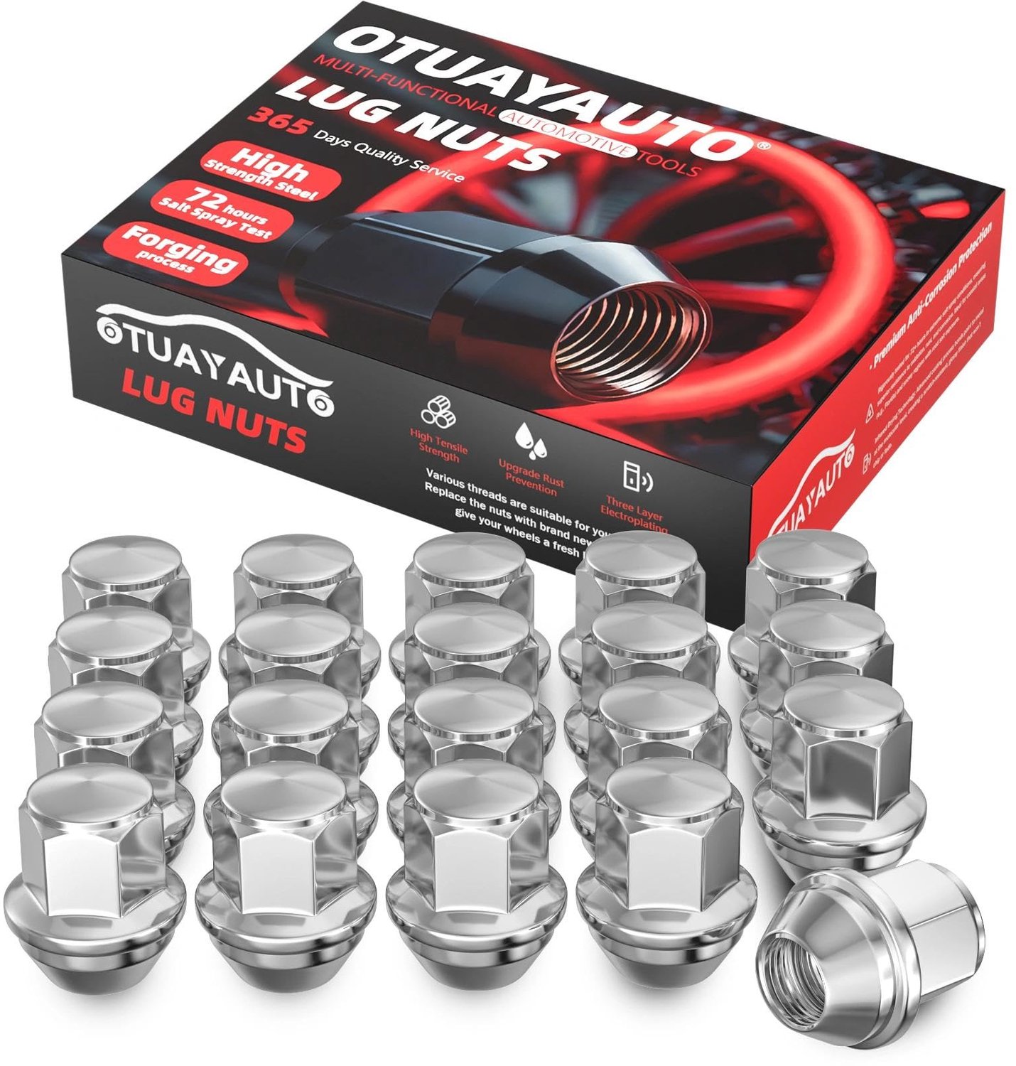 Set van 20 Wielmoeren - M12 x 1,5 Zeskant
