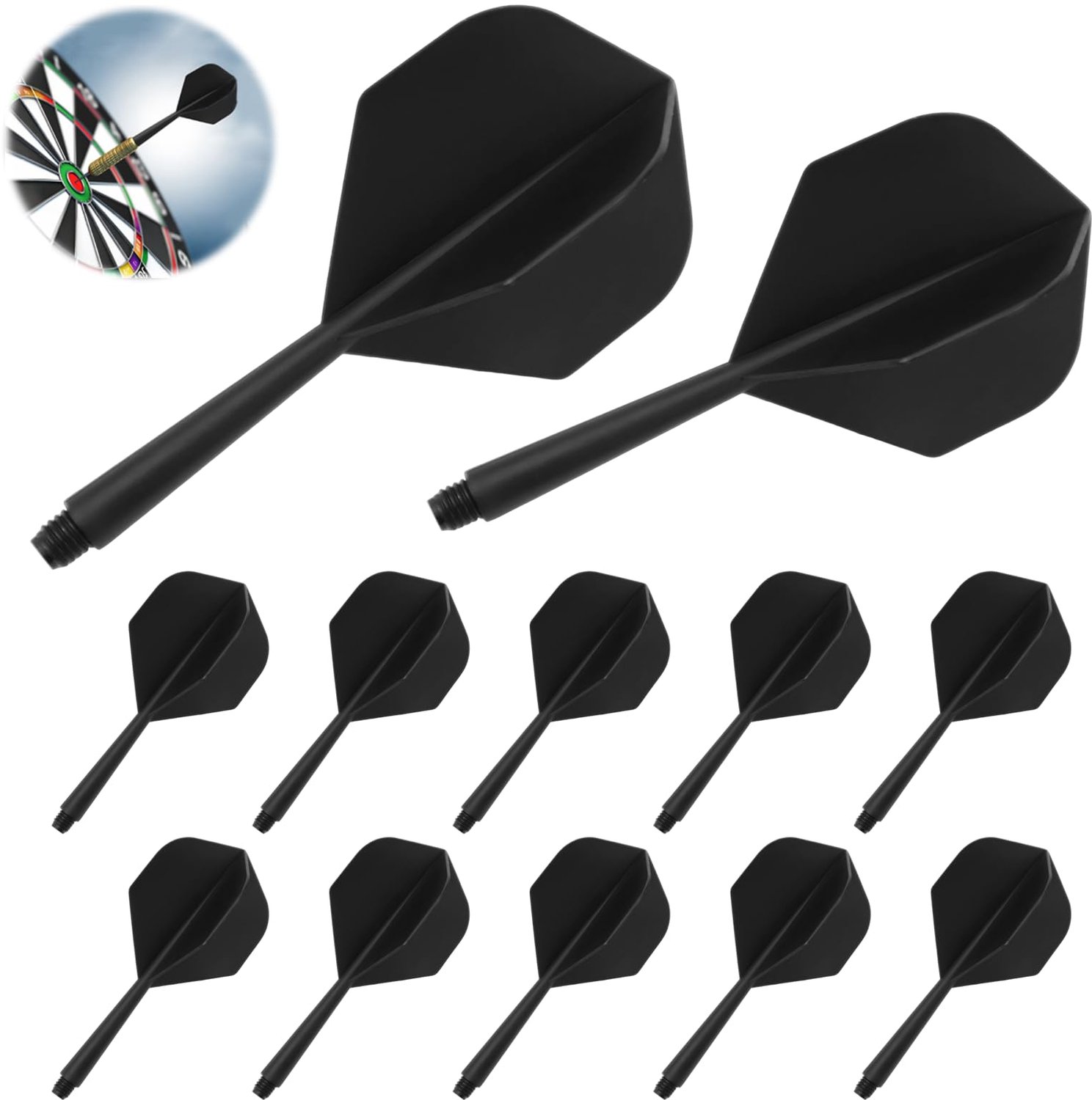12 Darts Flights met Schaft voor Darts