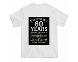 Grappig Verjaardag Shirt – Legends Are Born In 1963 – Unisex T-Shirt voor Dames & Heren – Origineel Cadeau voor 60 jaar
