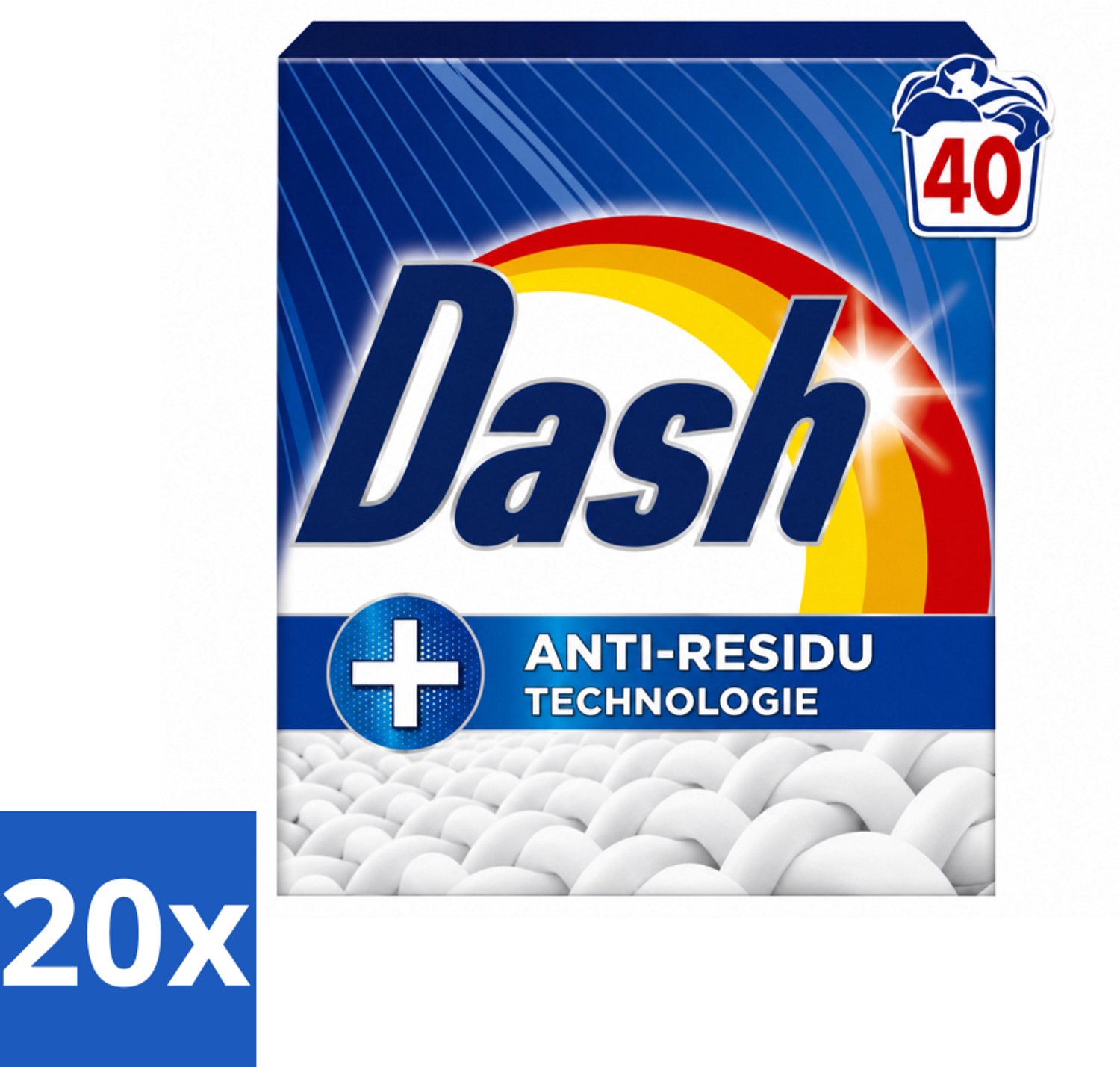 20 x Dash – Waspoeder – Witter Dan Wit – 2,2 kg - Voordeelverpakking - 20 stuks