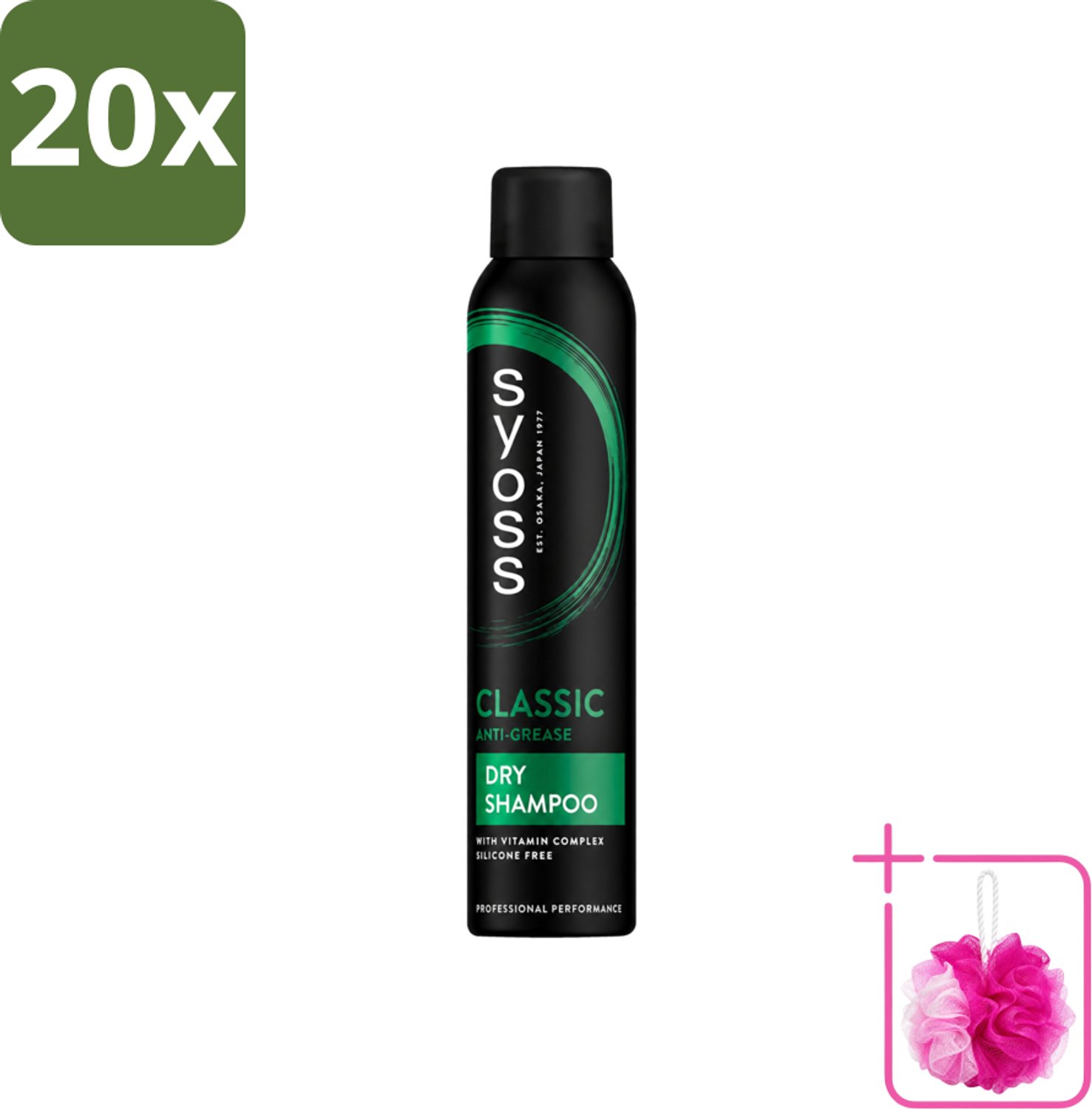 20 x SYOSS - AntiGrease Droogshampoo - Shampoo - Langdurige Styling - 200ml - Bulkverpakking - Droogshampoo - Douchemop - Vetvrij haar