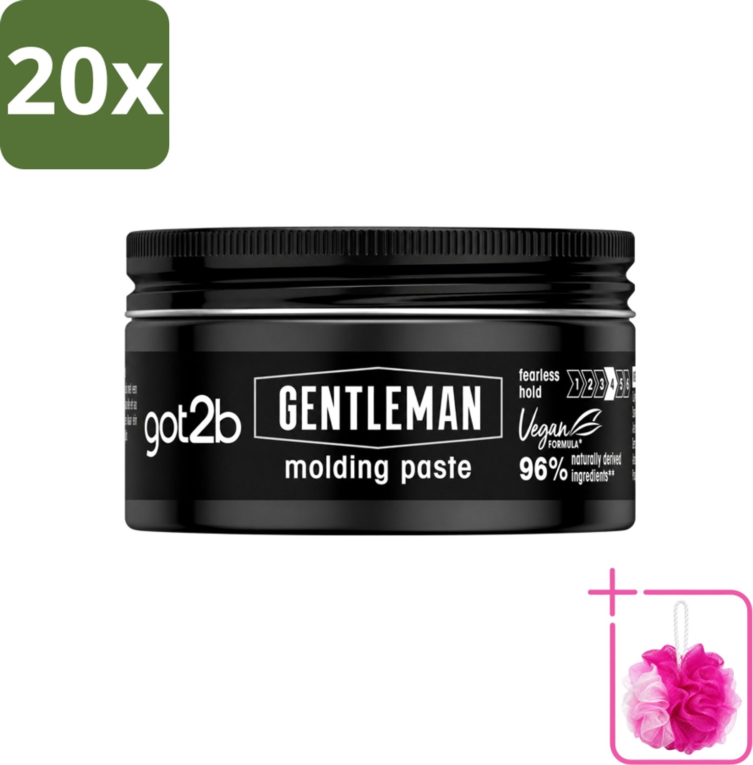 20 x Got2B - Molding Paste - Gentleman - 100 ml - Bulkverpakking - Haarmodel - Douchemop - Stijlvolle look