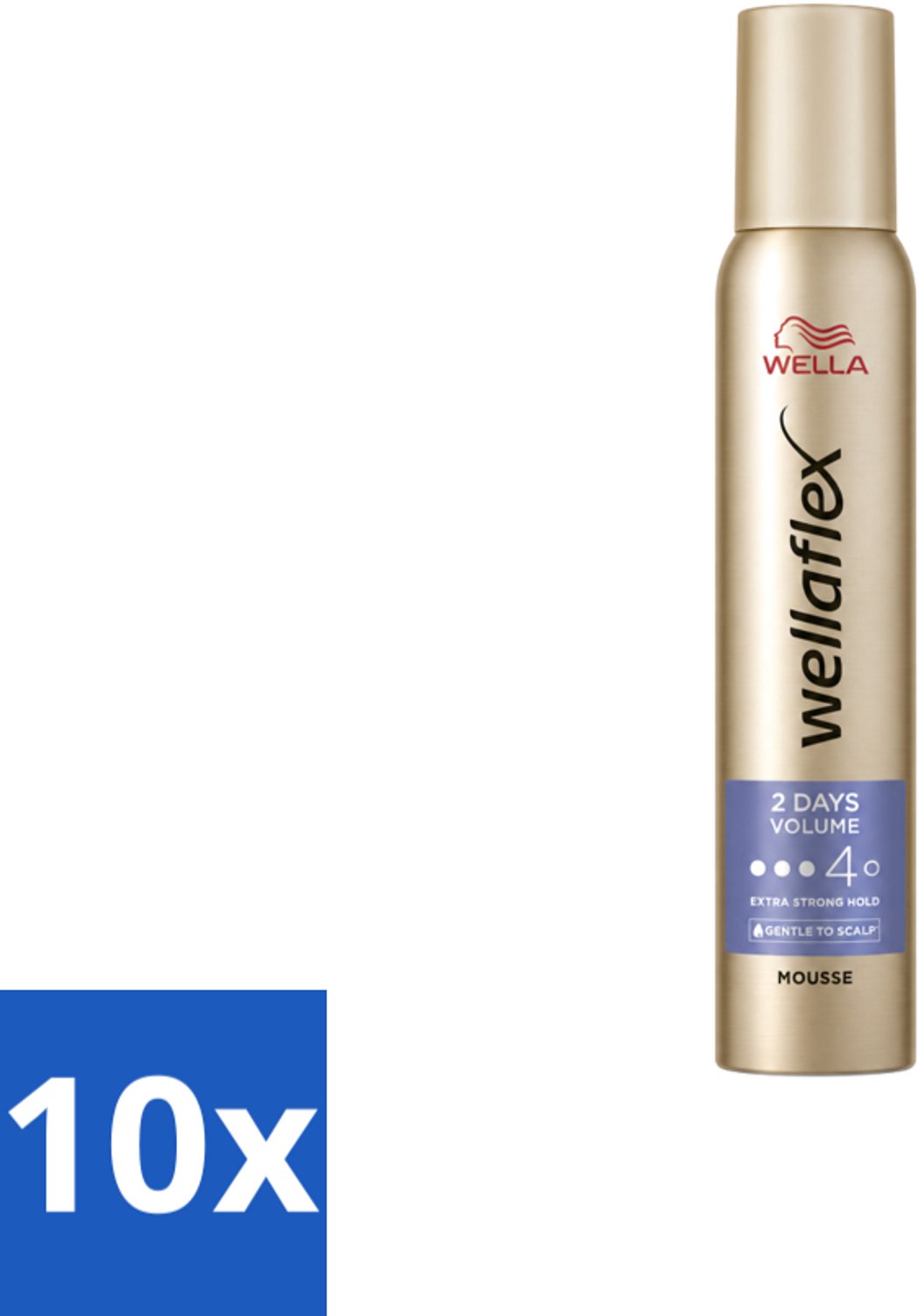 10 x Wella – Flex 2 Days Volume – Haarmousse – 200 ml - Voordeelverpakking - 10 stuks