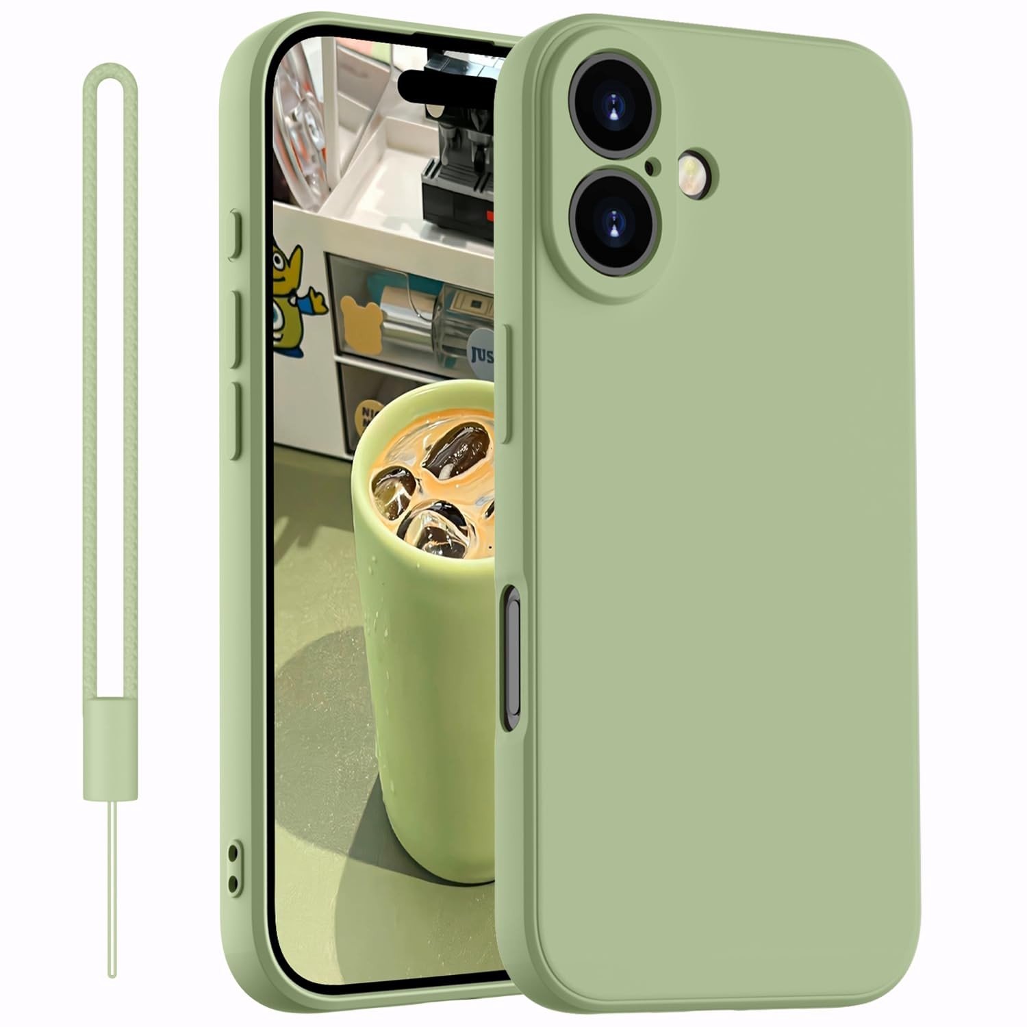 Dunne Siliconen Hoes voor iPhone 16 met Camerabescherming
