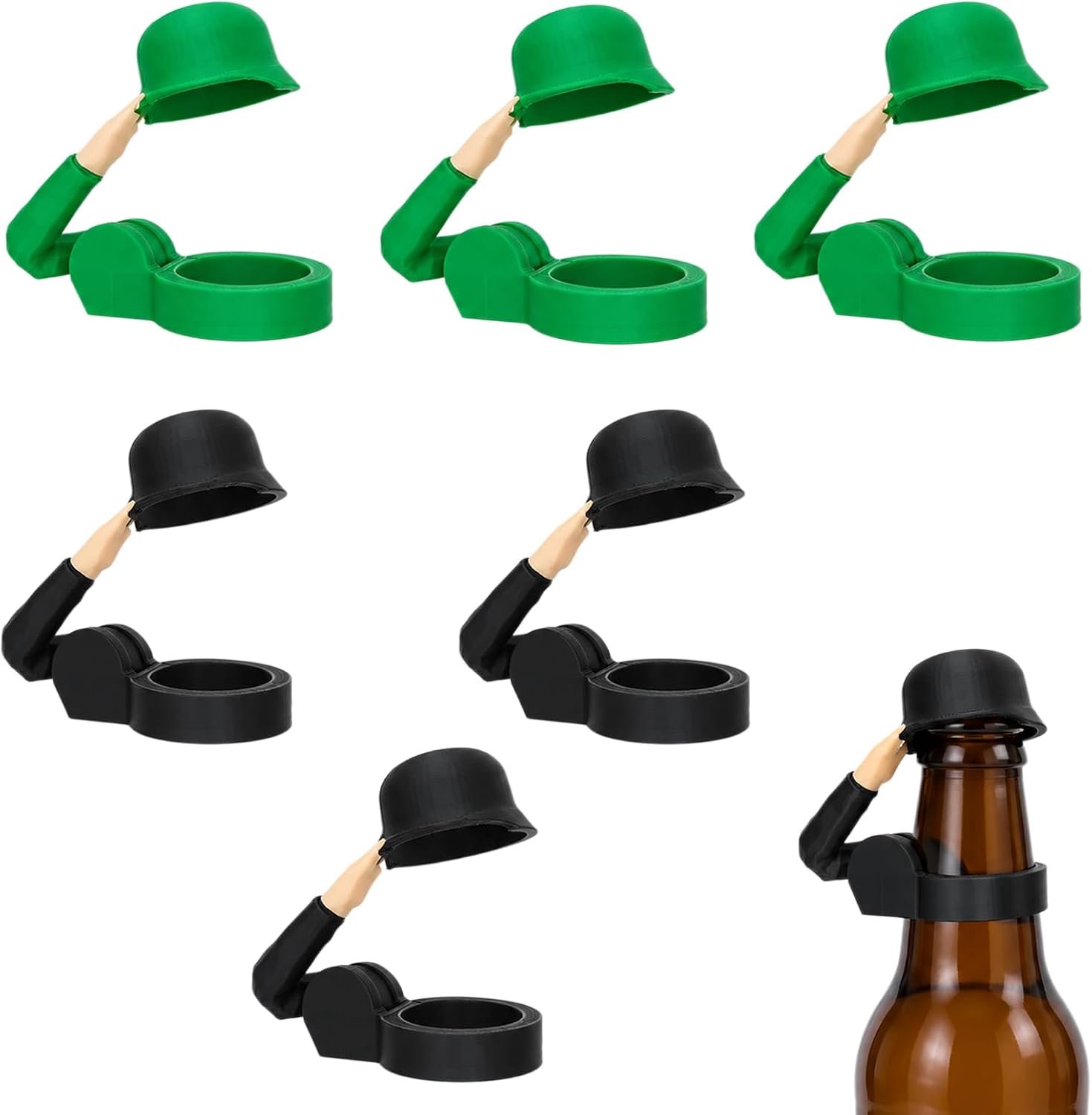 6 stuks bierflessendop, soldaathelm, gezondheid
