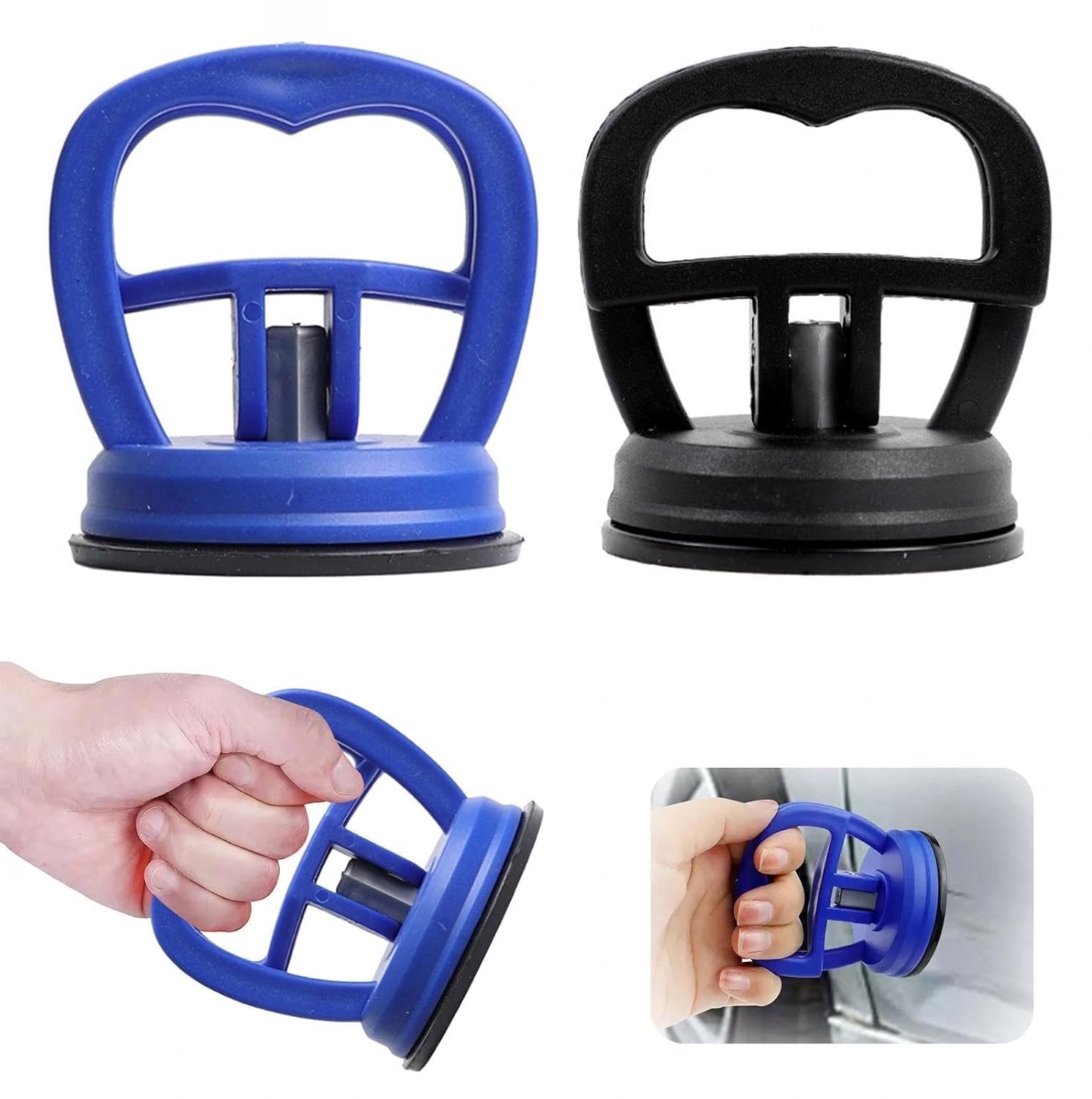 Zuignappen, auto deukentrekker, auto deukentrekkit, zuignappen, deukentrekker, geschikt voor Automotive Body Dents, telefoonhouders, hantering vrachtvoorwerpen (blauw + zwart)