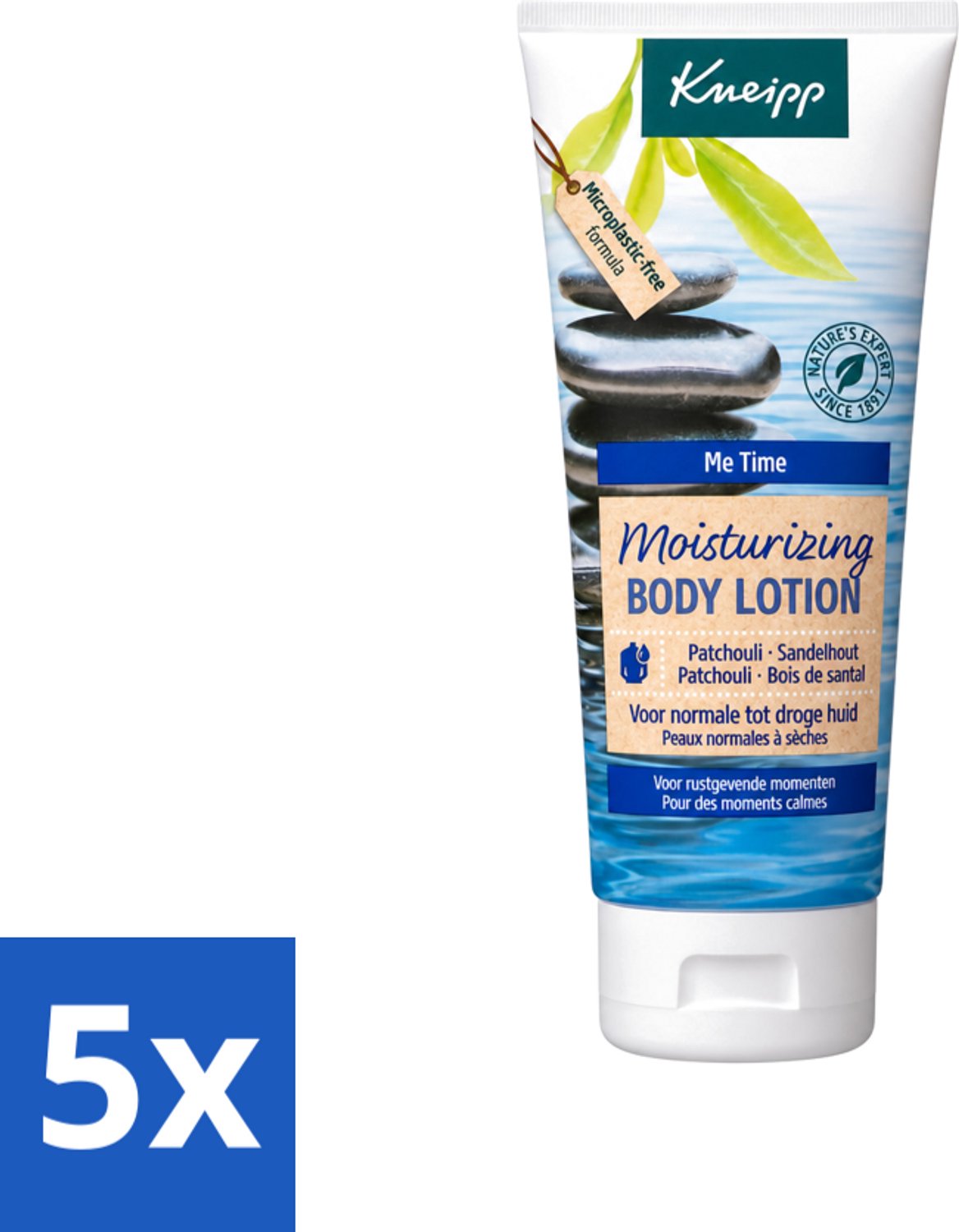 5 x Kneipp - Body lotion - Me‑Time - Patchouli & Sandelhout - 200 ml - Voordeelverpakking - 5 stuks
