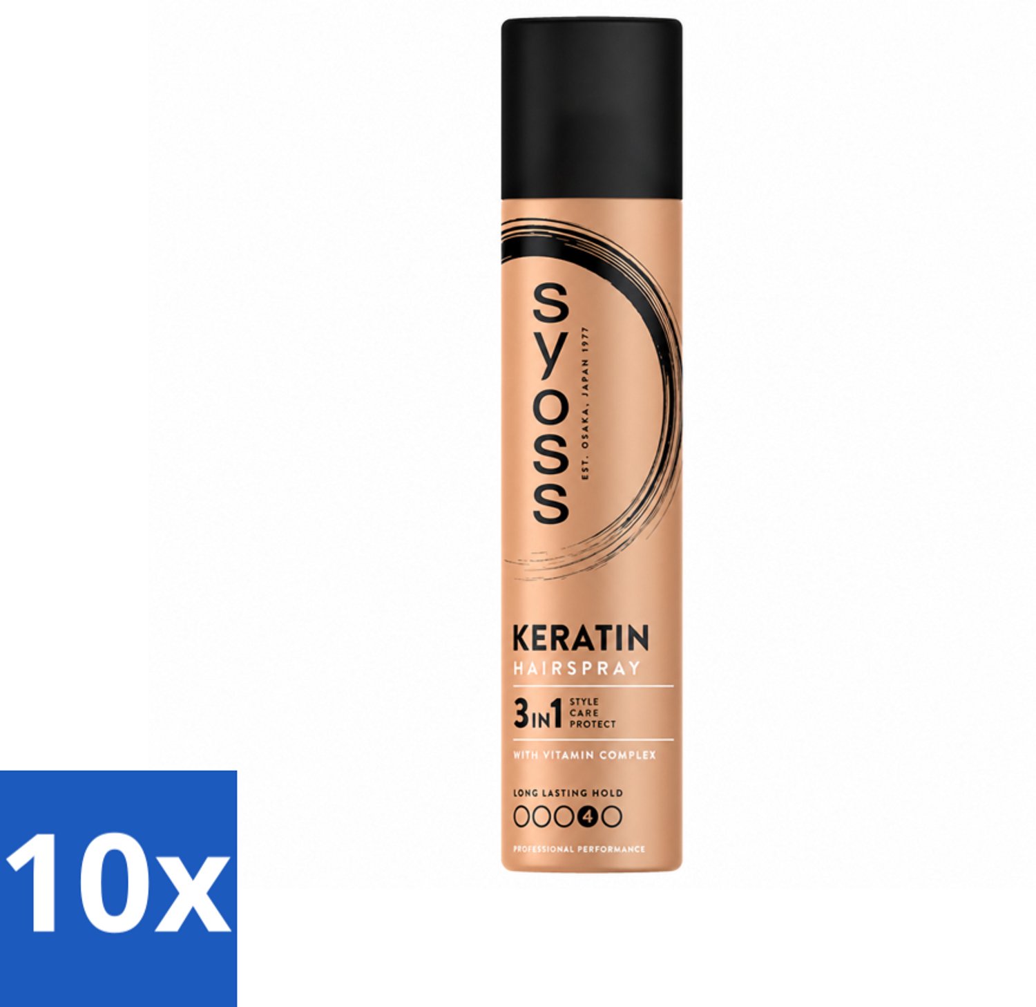 10 x Syoss - Keratin - Haarspray - Versterkt & Fixeert - 300 ml - Voordeelverpakking - 10 stuks