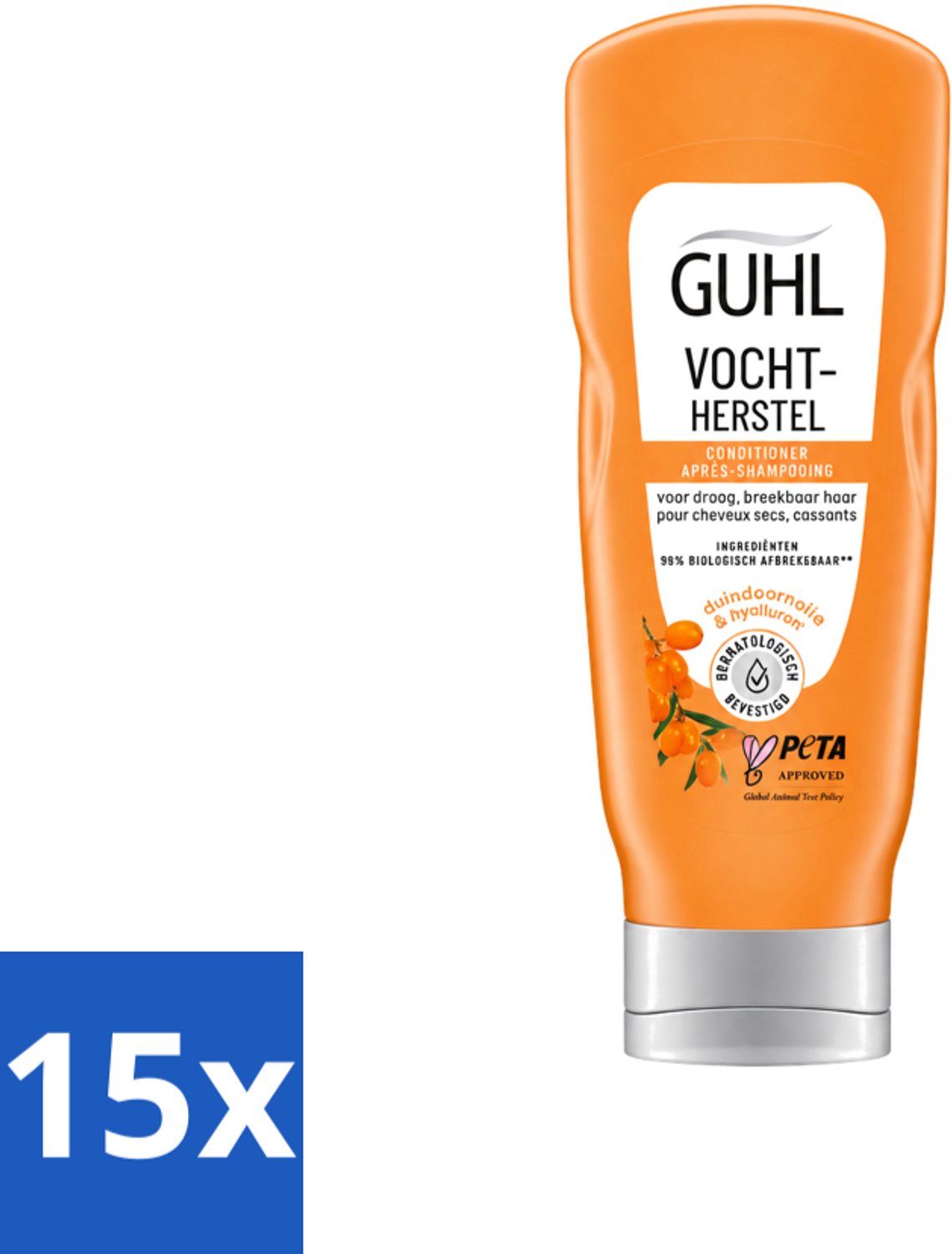 15 x Guhl - Crème Conditioner - Vochtbalans - 200 ml - Voordeelverpakking - 15 stuks