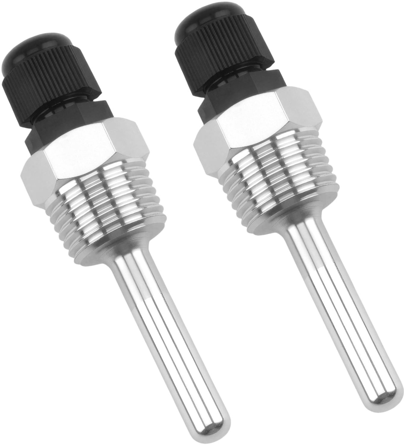 Set van 2 Thermowell Duikhoezen in RVS 1/2 Inch