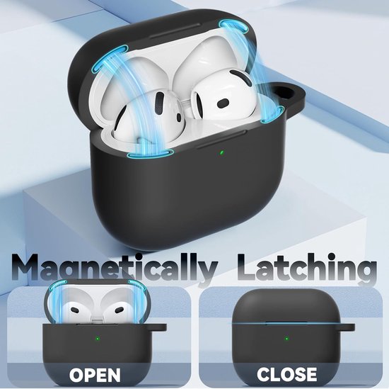 With AirPods 4 Case - Magnetic Black — afbeelding 4