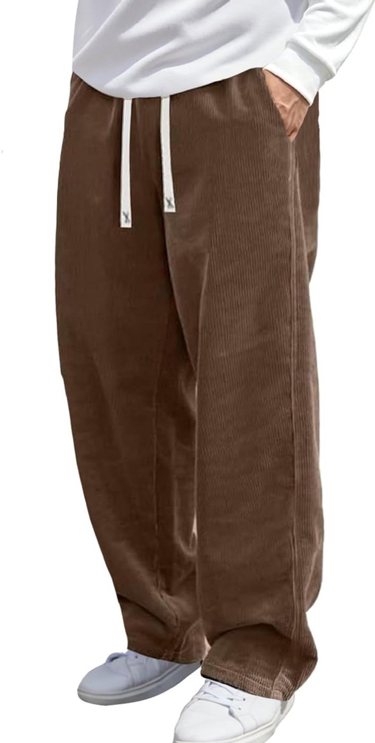 Broek voor heren, brede broek, chino