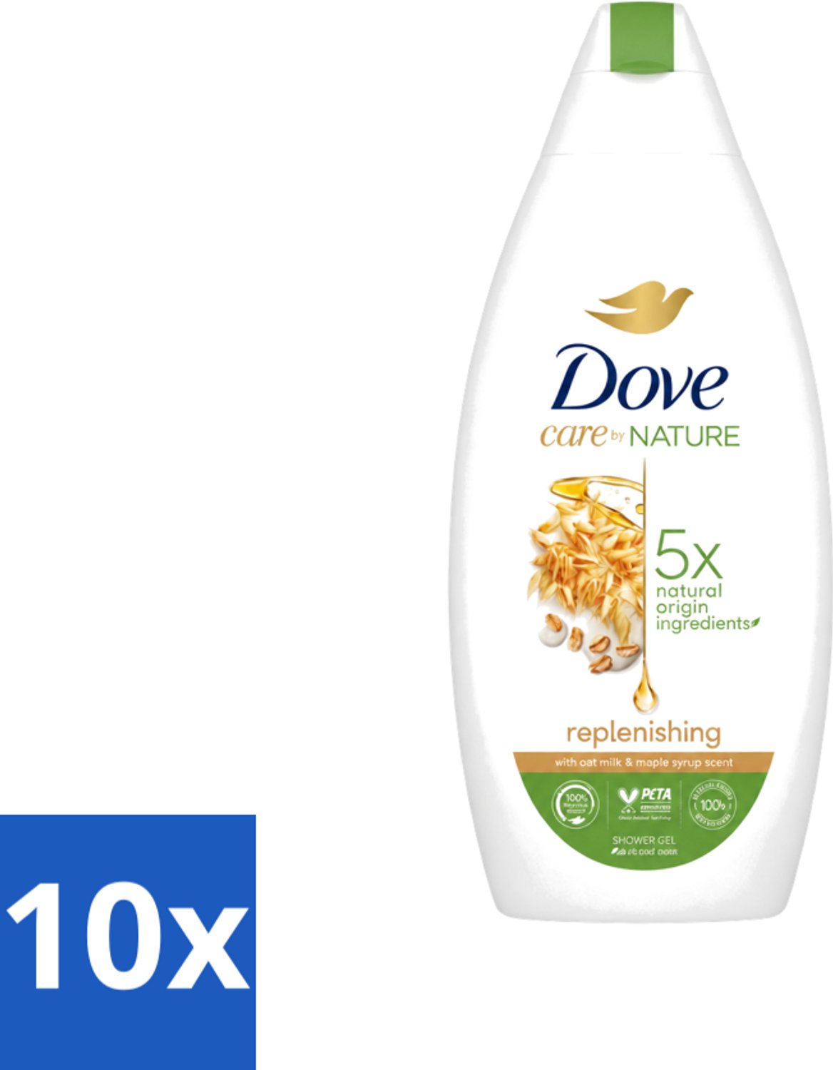 10 x Dove - Douchegel - Replenishing - Hydraterend en verzorgend - 400 ml - Voordeelverpakking - 10 stuks