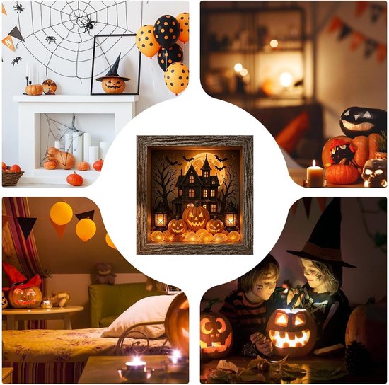 Halloween Herinneringsdoos Gotische Decoratieve Lichtgevende 21,6 — afbeelding 4