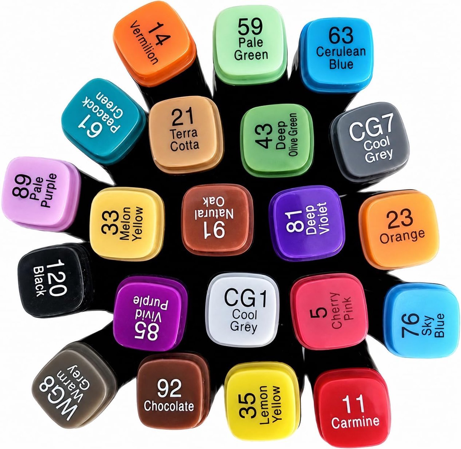 Markers 21 Stuks – Twinmarkers met Dual Tip Fineliner & Brede Punt – Alcoholstiften voor Volwassenen – Professionele Kleurmarkers voor Tekenen, Schetsen & Manga