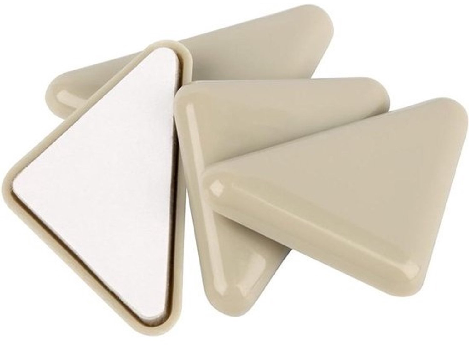 Driehoekige meubelschuivers - Glijders voor tapijt - Meubels verplaatsen - Zelfklevend - 5 cm - Bruin