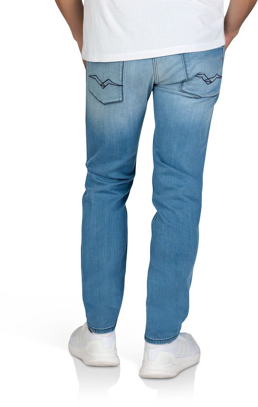 Replay Heren Jeans Broeken Anbass slim Fit Blauw Volwassenen Denim Jeansbroek Spijkerbroek heren