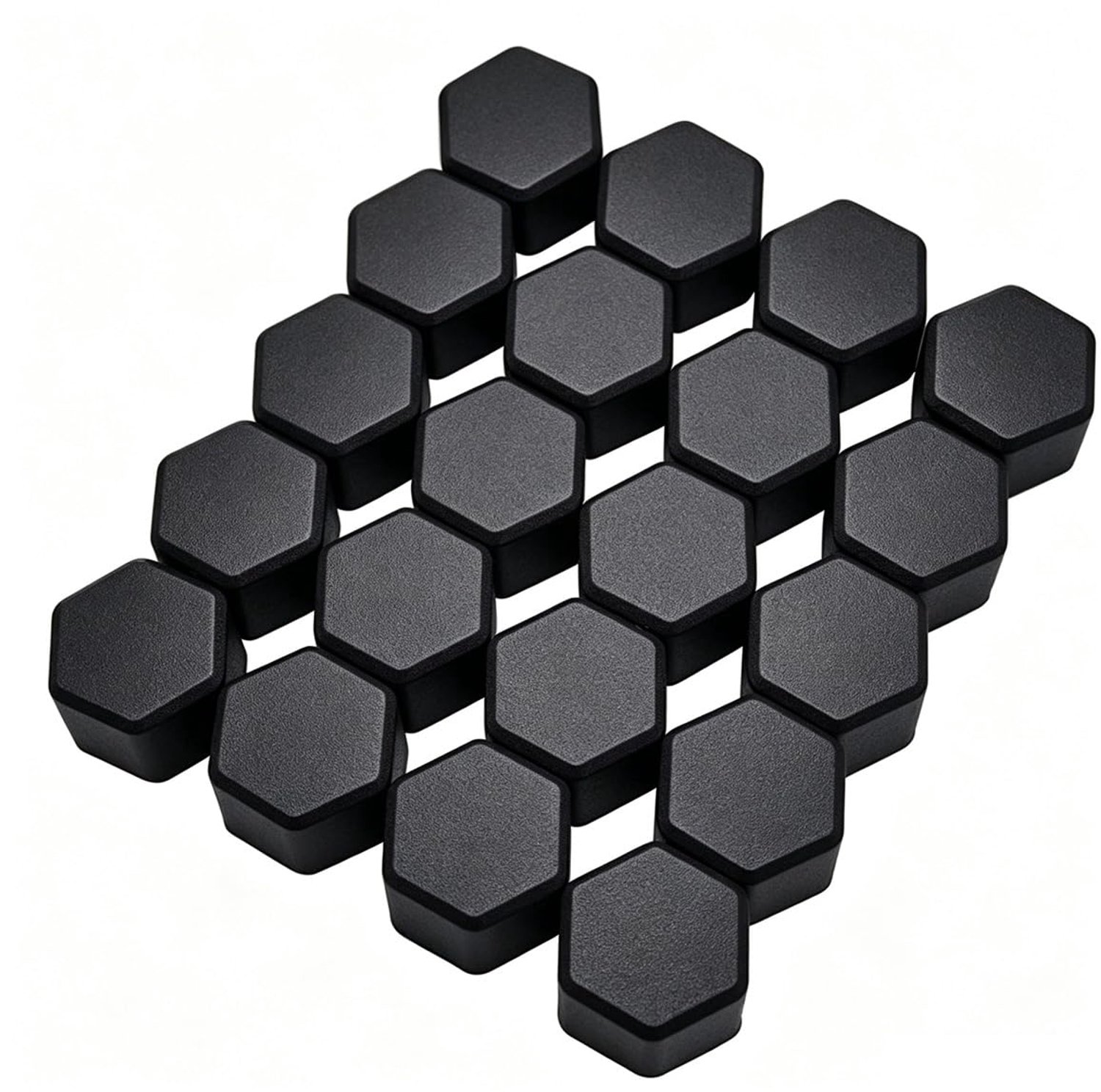 Afgebeeld 20 stuks zwarte siliconen 19 mm auto voertuig wielmoer lug hub covers schroef stof beschermer dops - Homevero