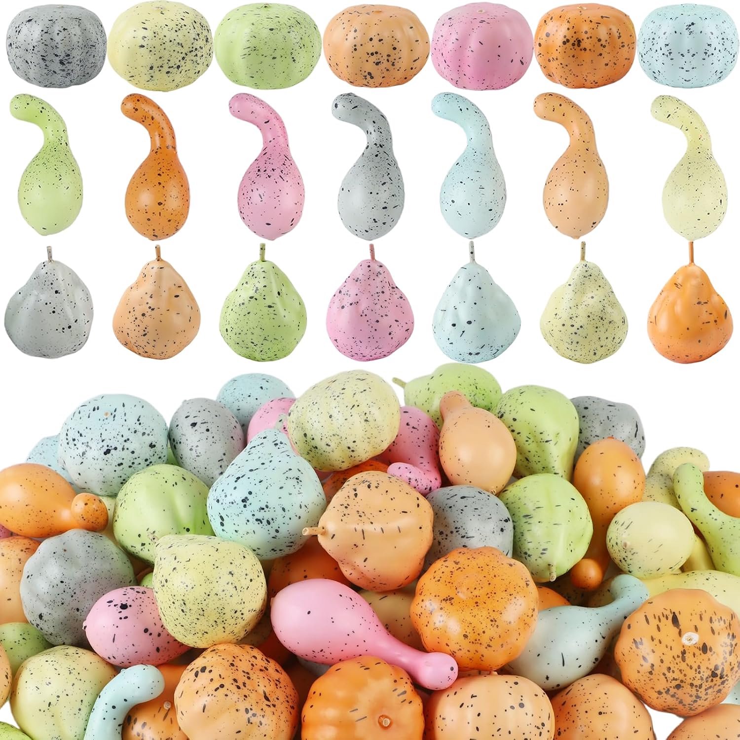 72 Kunstmatige Multicolor Foam Pompoenen Herfst Decoraties
