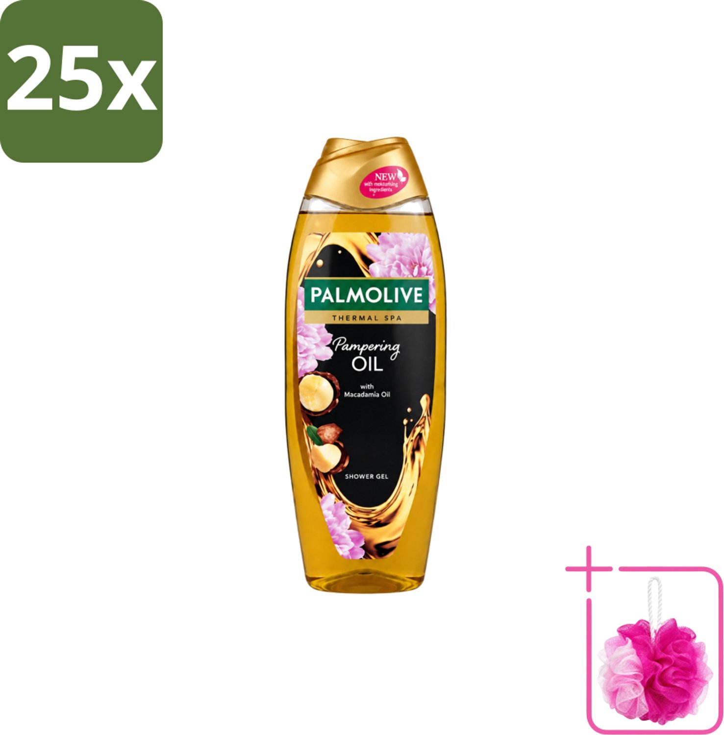 25 x Palmolive – Douchegel – Thermal Pampering Oil – 650 ml - Bulkverpakking - Douchegel - Douchemop - Huidverzorging