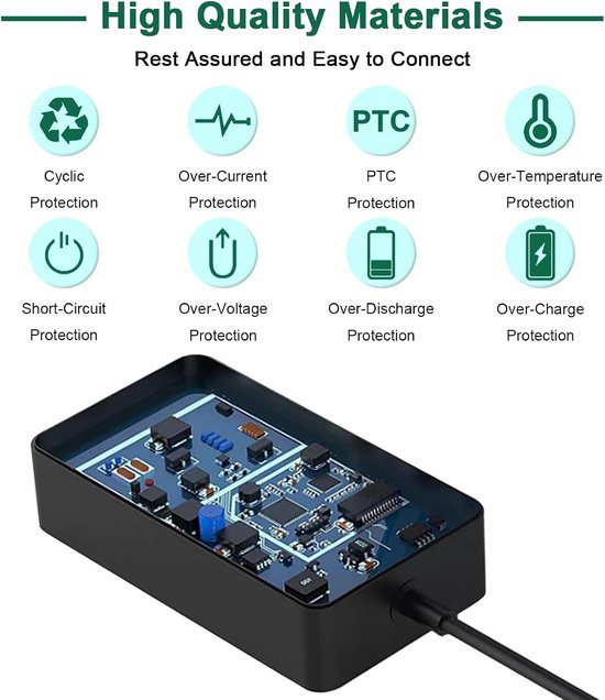 16,8 V oplader compatibel met Aiper Scuba S1/E1 draadloze robot, zwembadreiniger, oplader, compatibel met Aiper Scuba S1 E1, 14,4 V Li-ion batterij, draadloze robot, zwembadreiniger, 33,6 W adapter — afbeelding 4