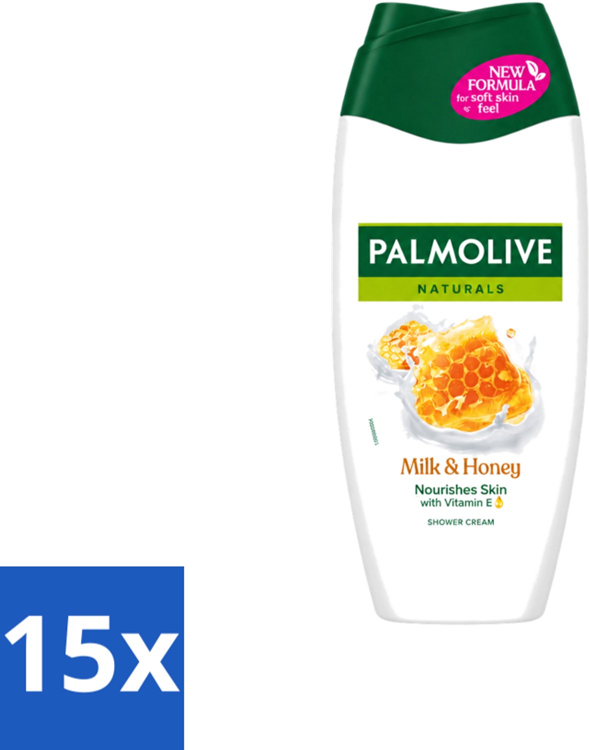 15 x Palmolive – Douchecrème – Milk & Honey - 250 ml - Voordeelverpakking - 15 stuks
