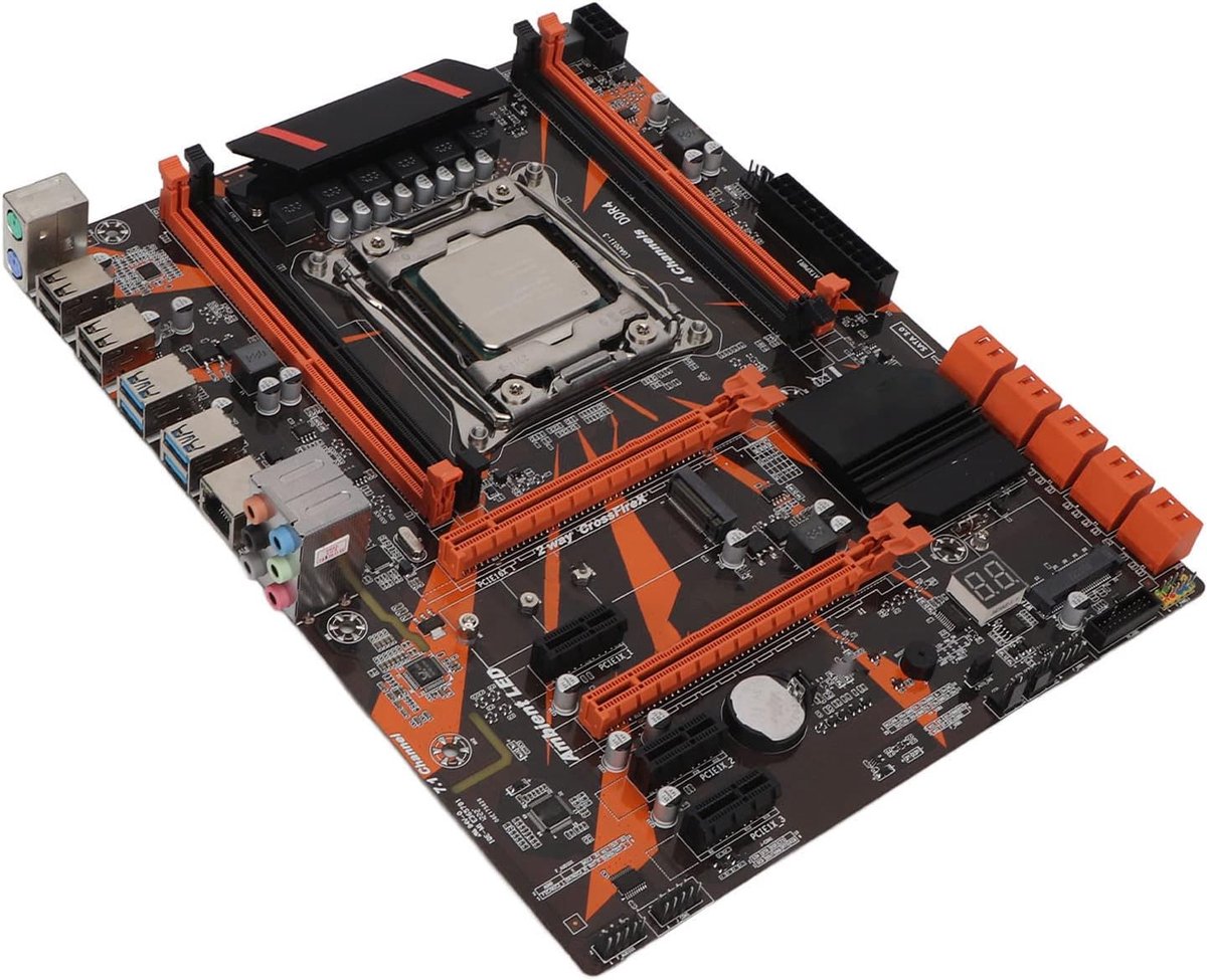 Moederbord CPU Combo, LGA 2011-3 E5 2620 V3 CPU Moederbord Set Ondersteuning 4 Kanaals DDR4 Geheugen, WiFi Module, Gigabit Netwerkkaart PC Moederbord voor Desktop