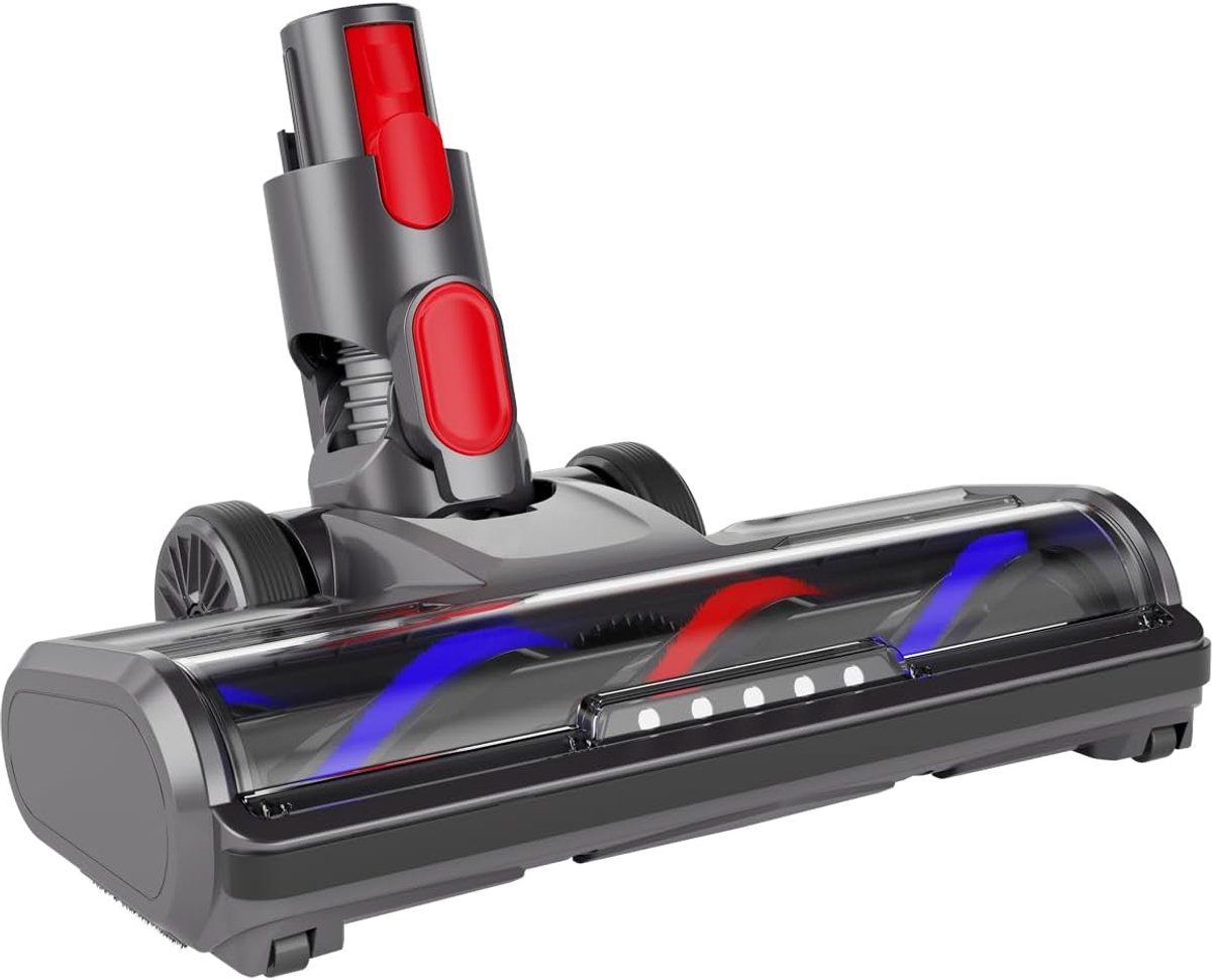 Borstel compatibel met Dyson stofzuiger V7, V8, V10, V11, V15, vloerzuigmond en vloerborstel voor Dyson stofzuiger, accessoires met 5 ledlampen voor harde vloeren
